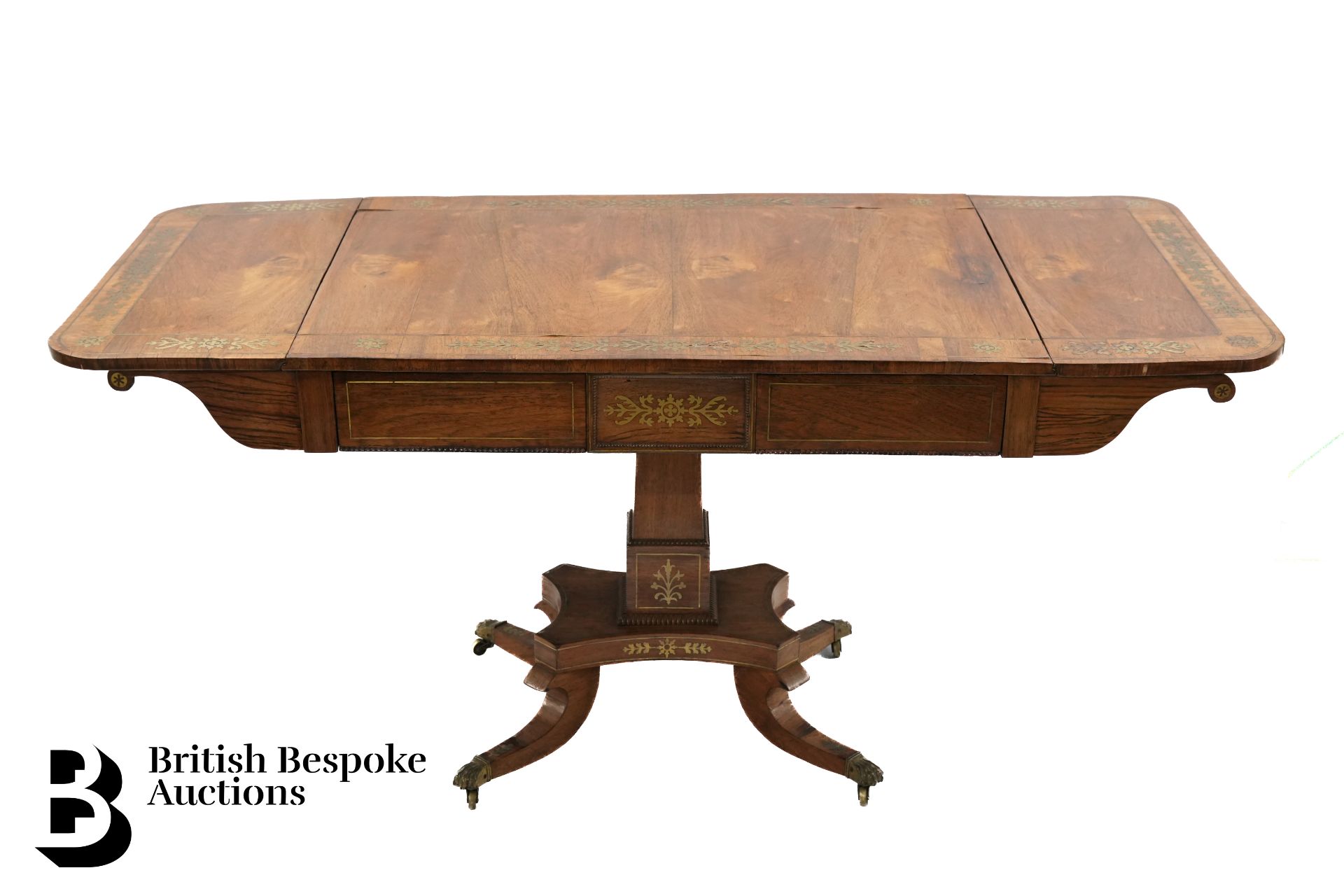 Regency Rosewood Sofa Table - Image 5 of 10