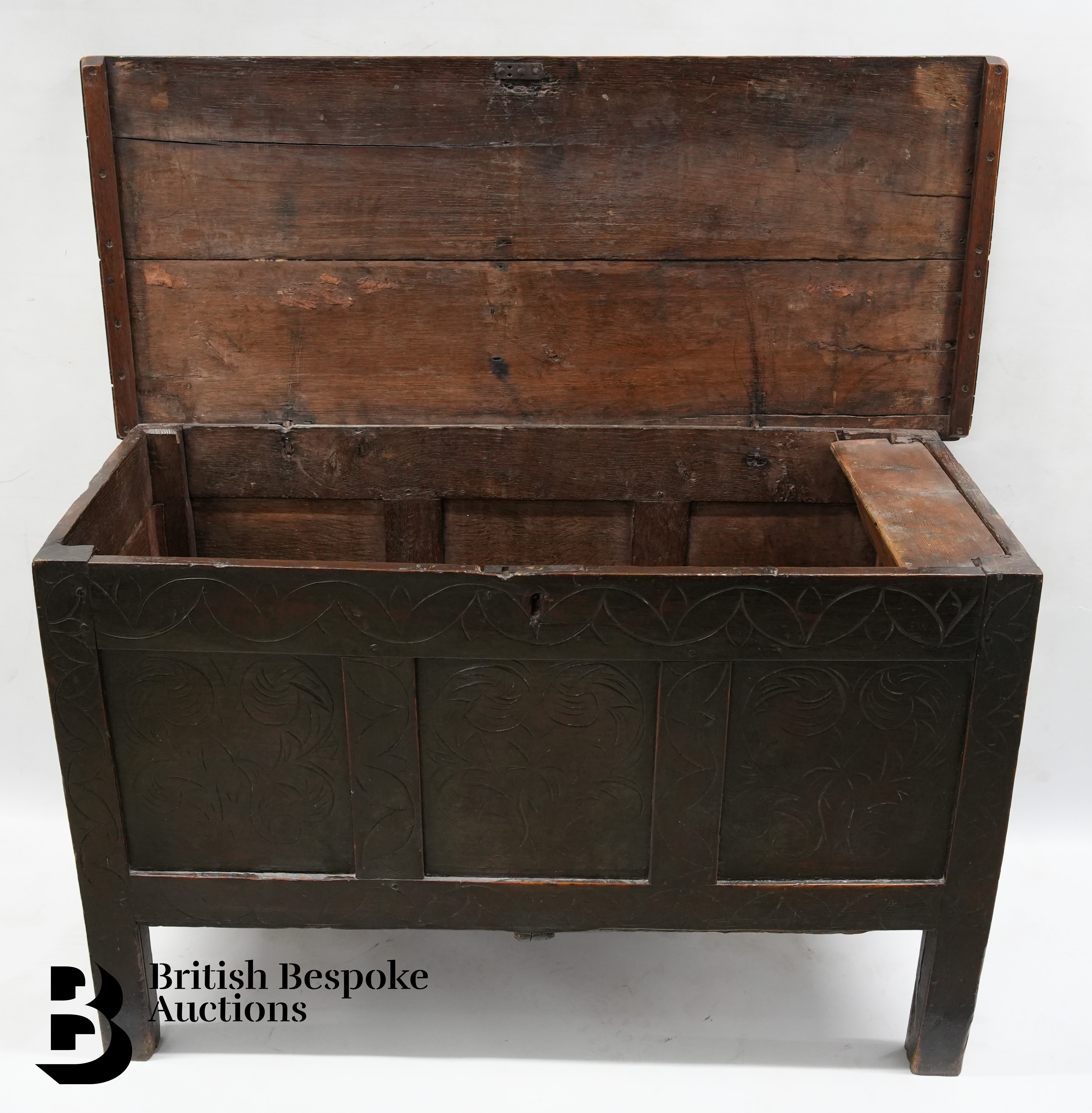 18th Century Oak Coffer - Image 6 of 7