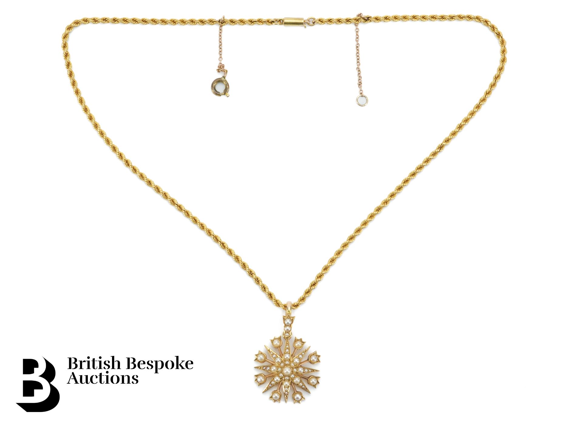 Edwardian Yellow Gold Star Pendant