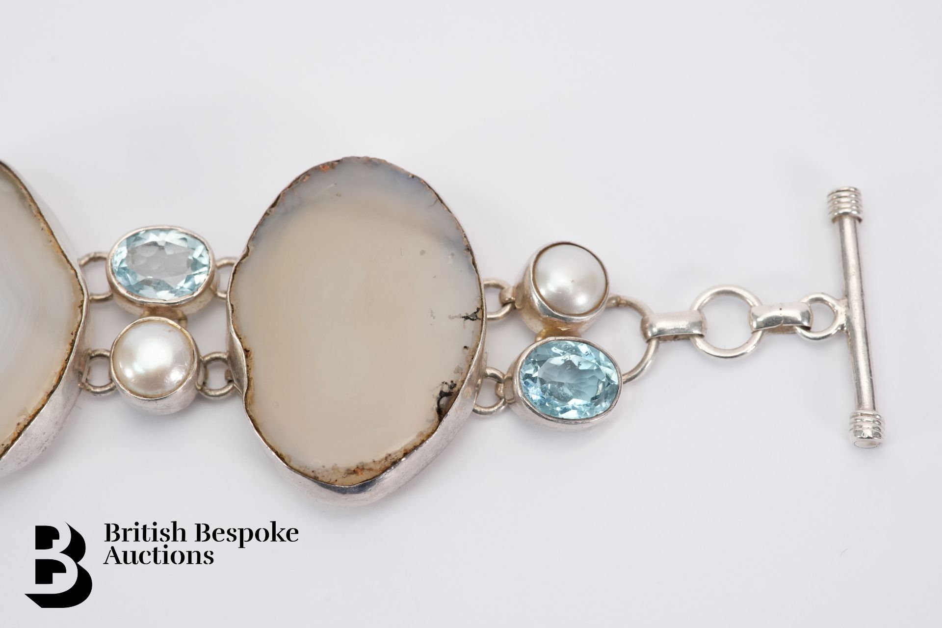 Silver and Agate Bracelet - Image 4 of 4