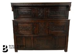 17th Century William III Oak Court Cupboard