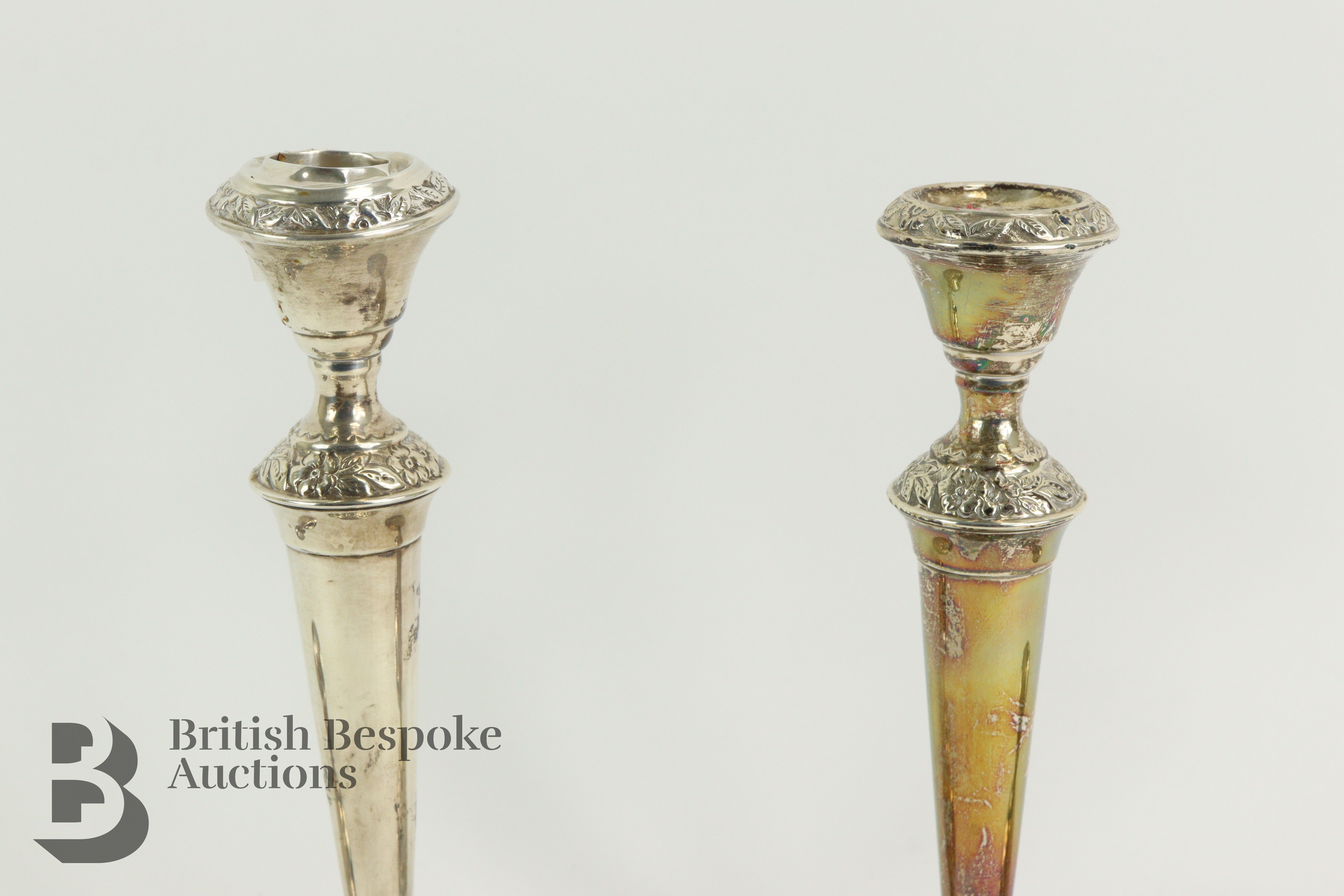 Pair of Silver Candlesticks - Image 2 of 5