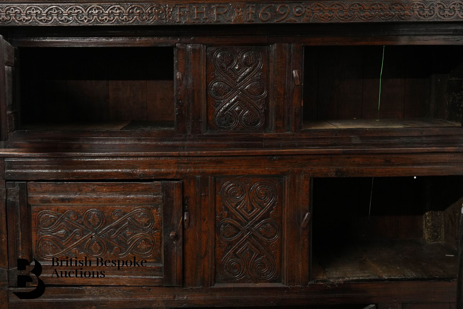 17th Century William III Oak Court Cupboard - Image 2 of 11