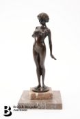 Patinated Bronze Figurine