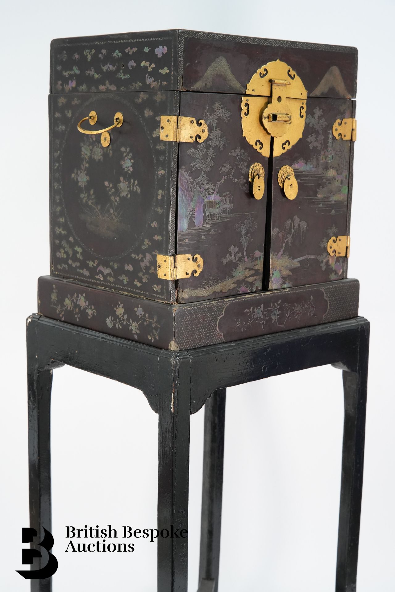 Chinese Black Lacquer Cabinet - Image 5 of 5