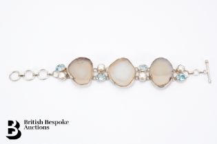 Silver and Agate Bracelet