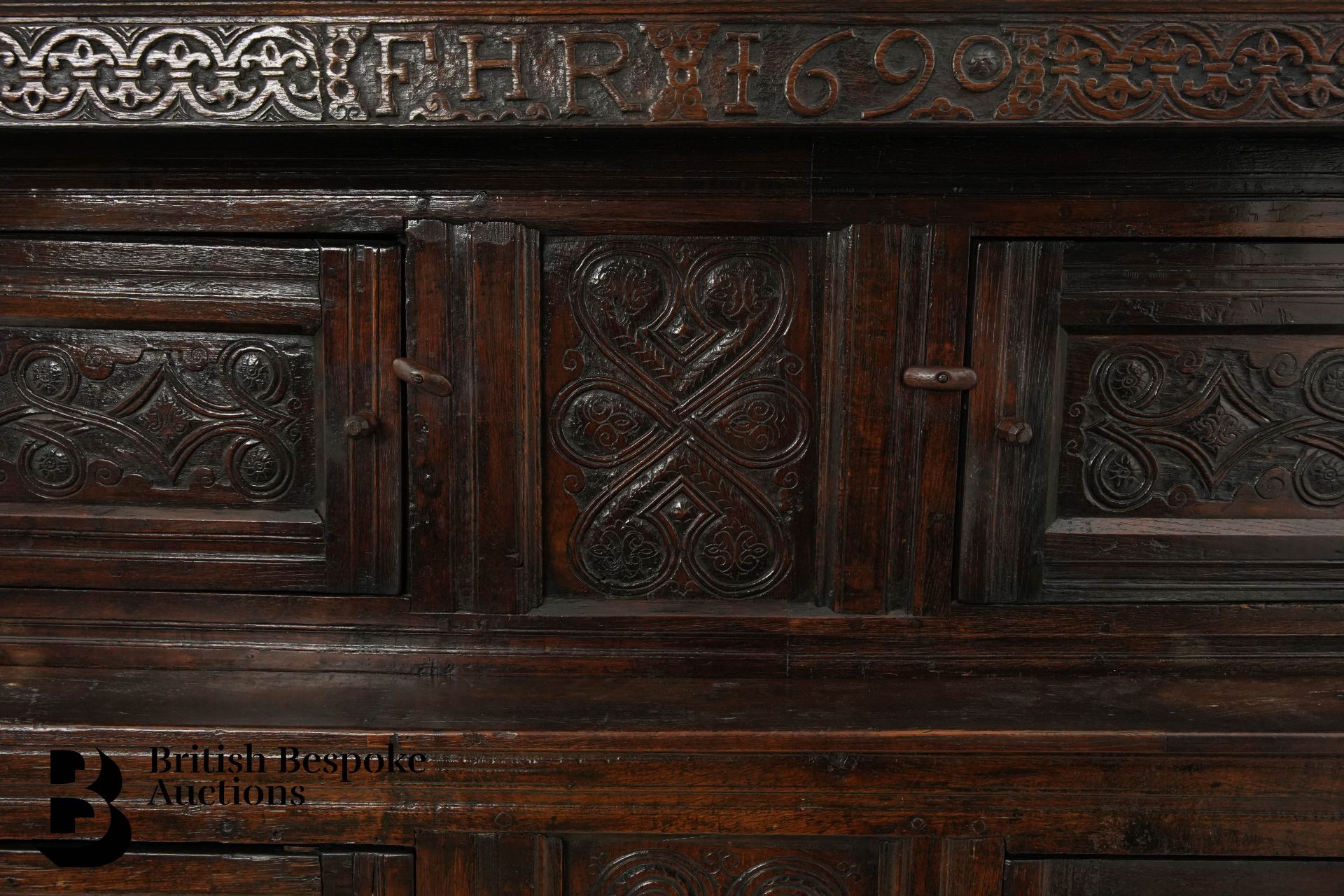 17th Century William III Oak Court Cupboard - Image 5 of 11