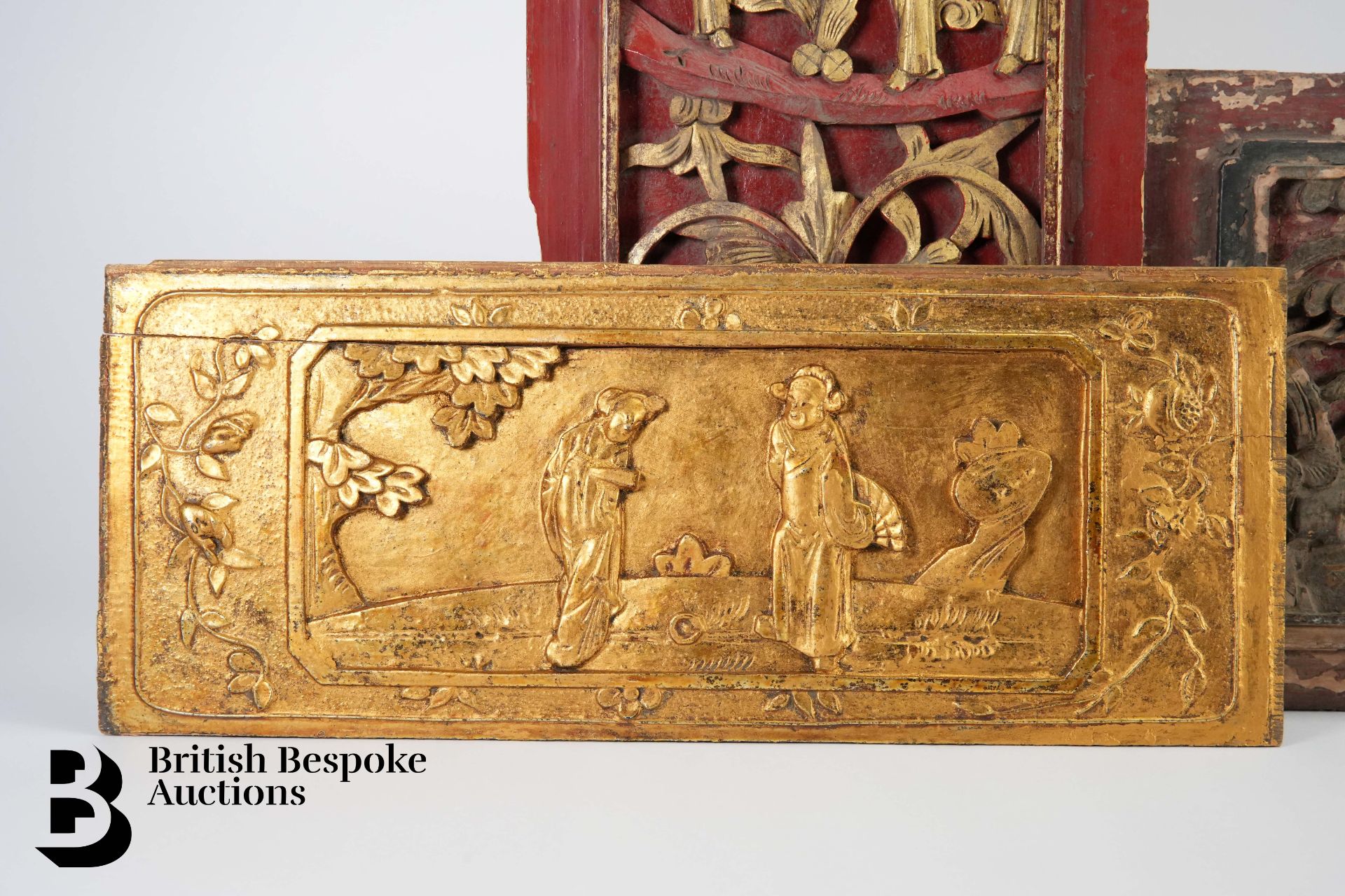 Antique Chinese Carved Panels - Bild 4 aus 5