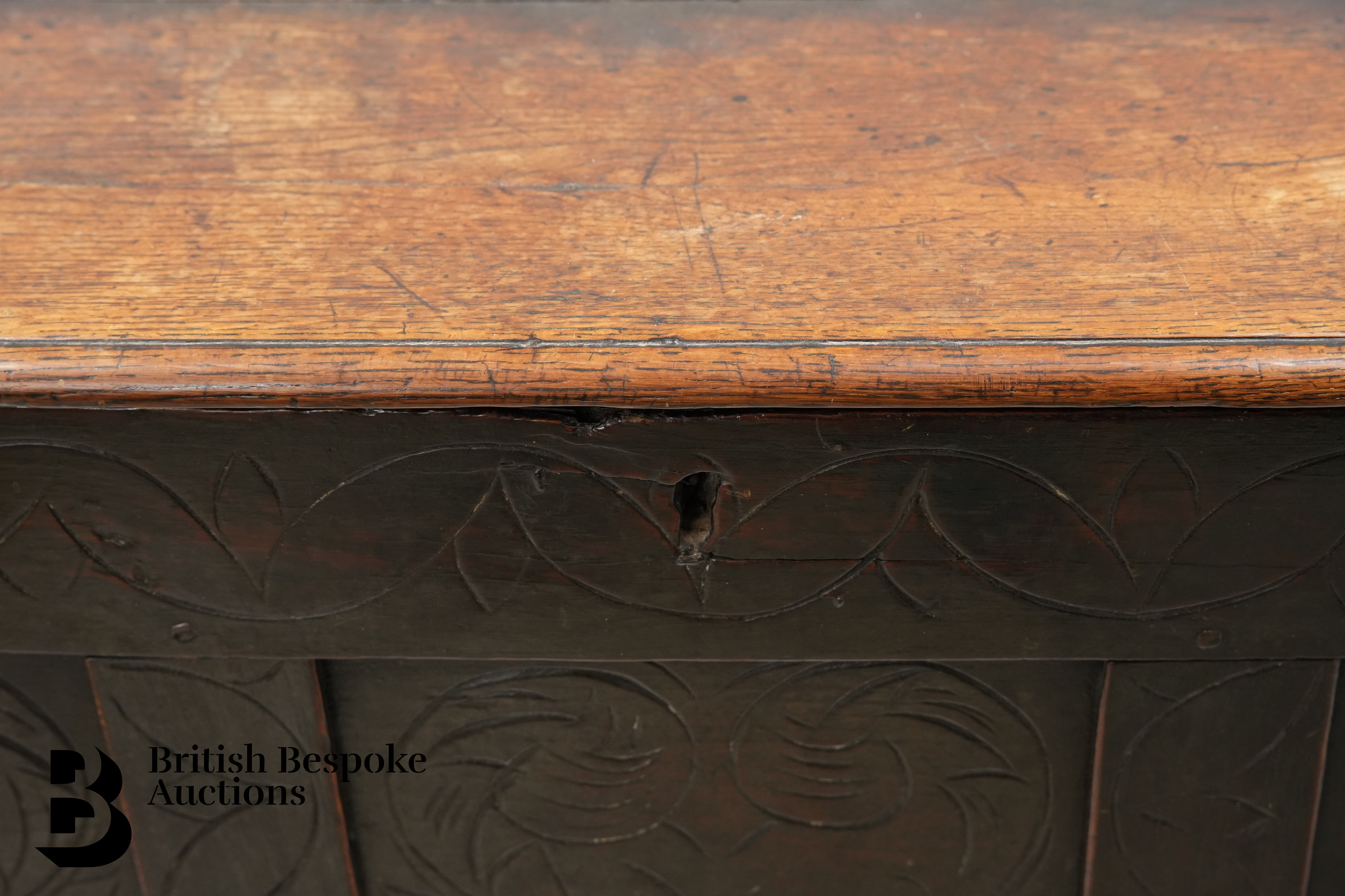 18th Century Oak Coffer - Image 5 of 7