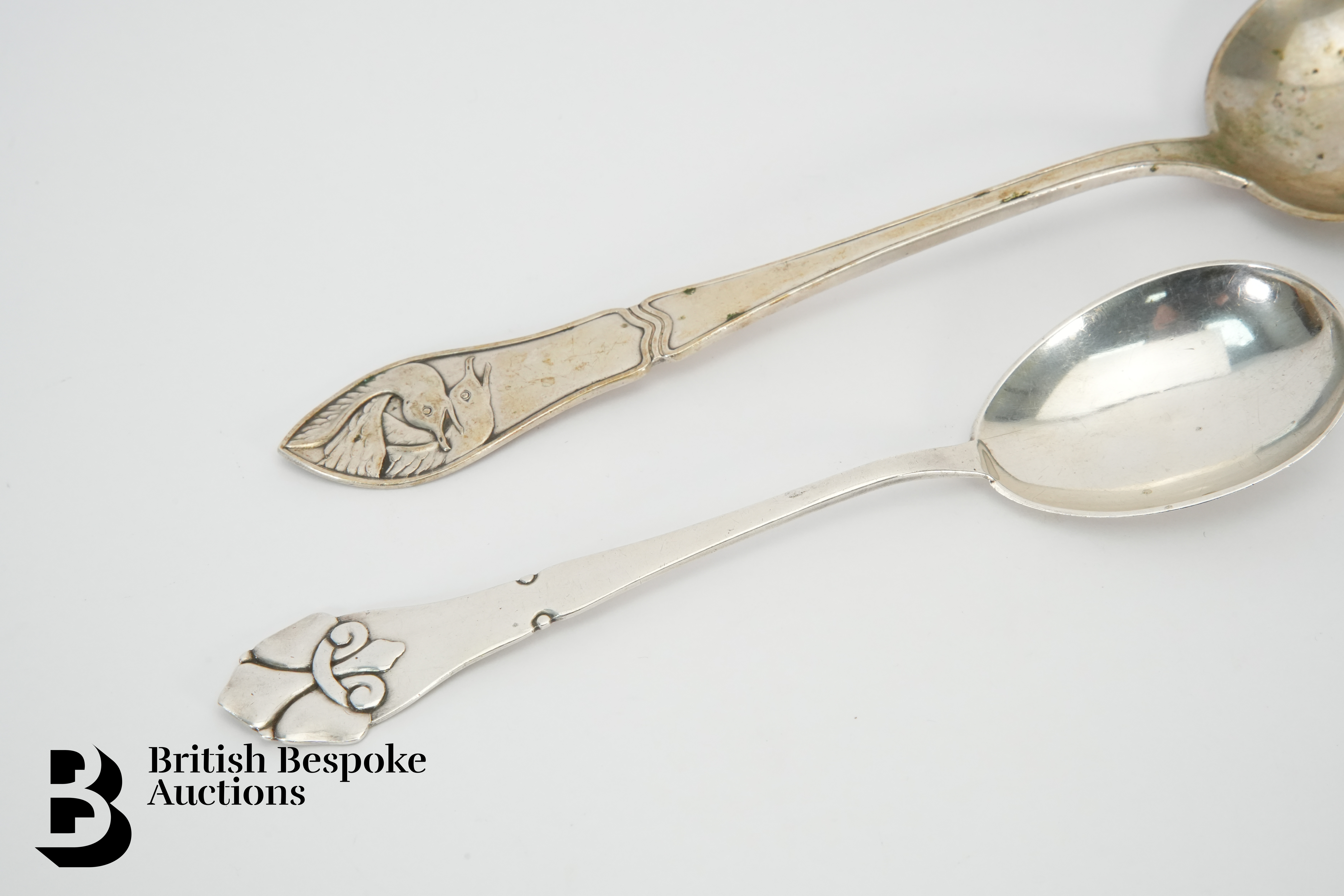 Danish Silver Spoons - Image 3 of 4