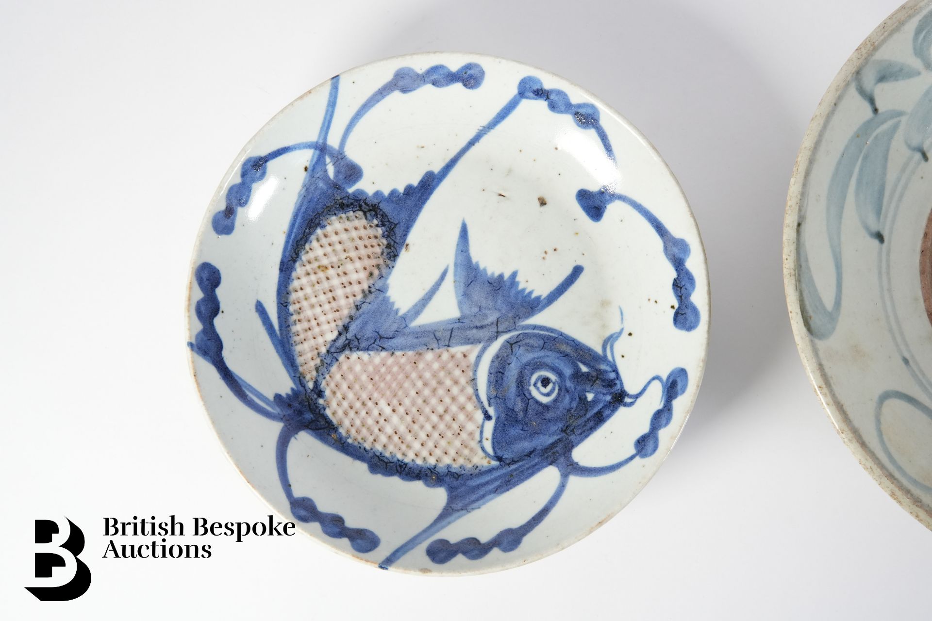 Pair of Qing Fish Plates - Image 3 of 5