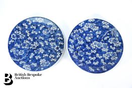 Pair of Blue and White Plates