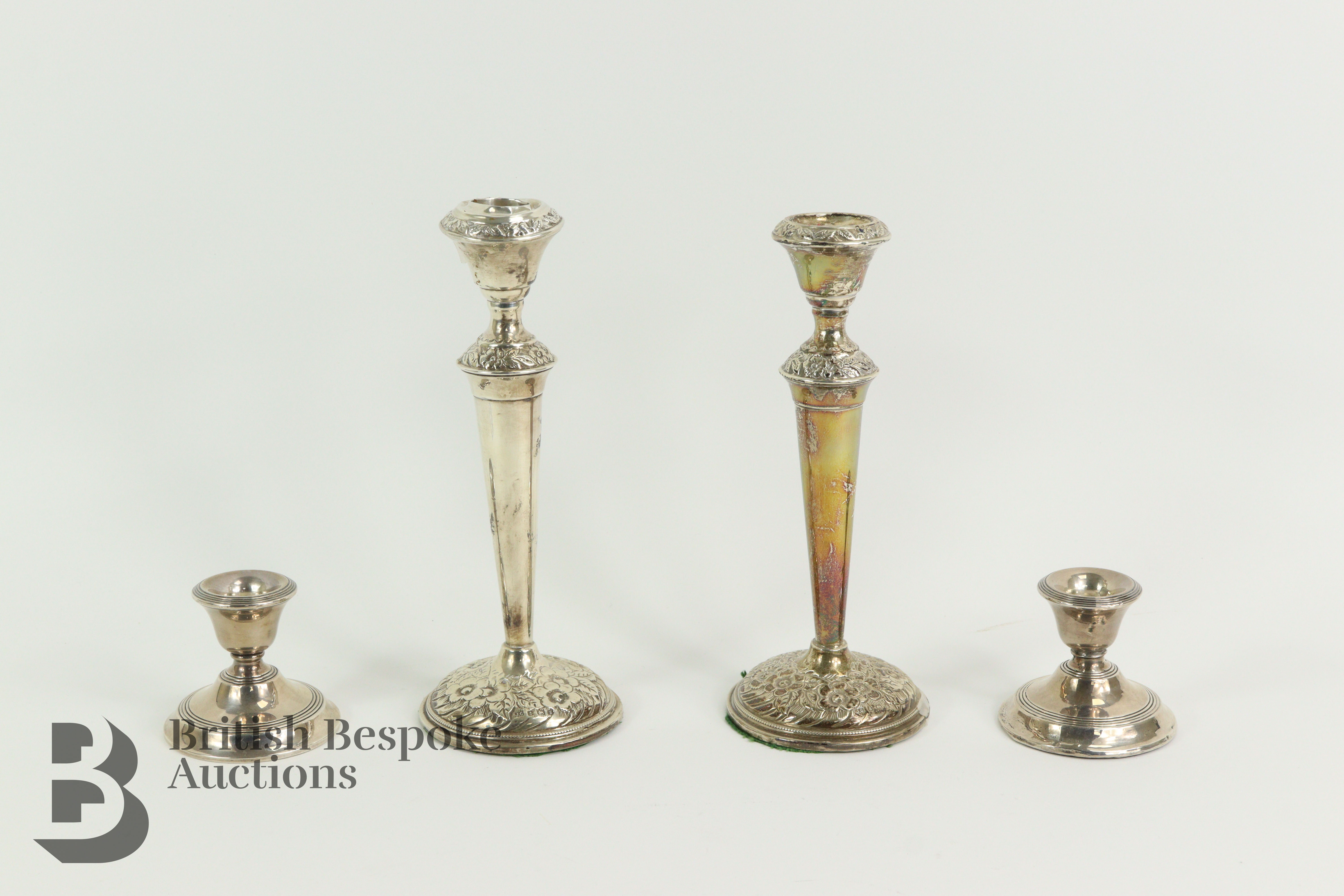 Pair of Silver Candlesticks