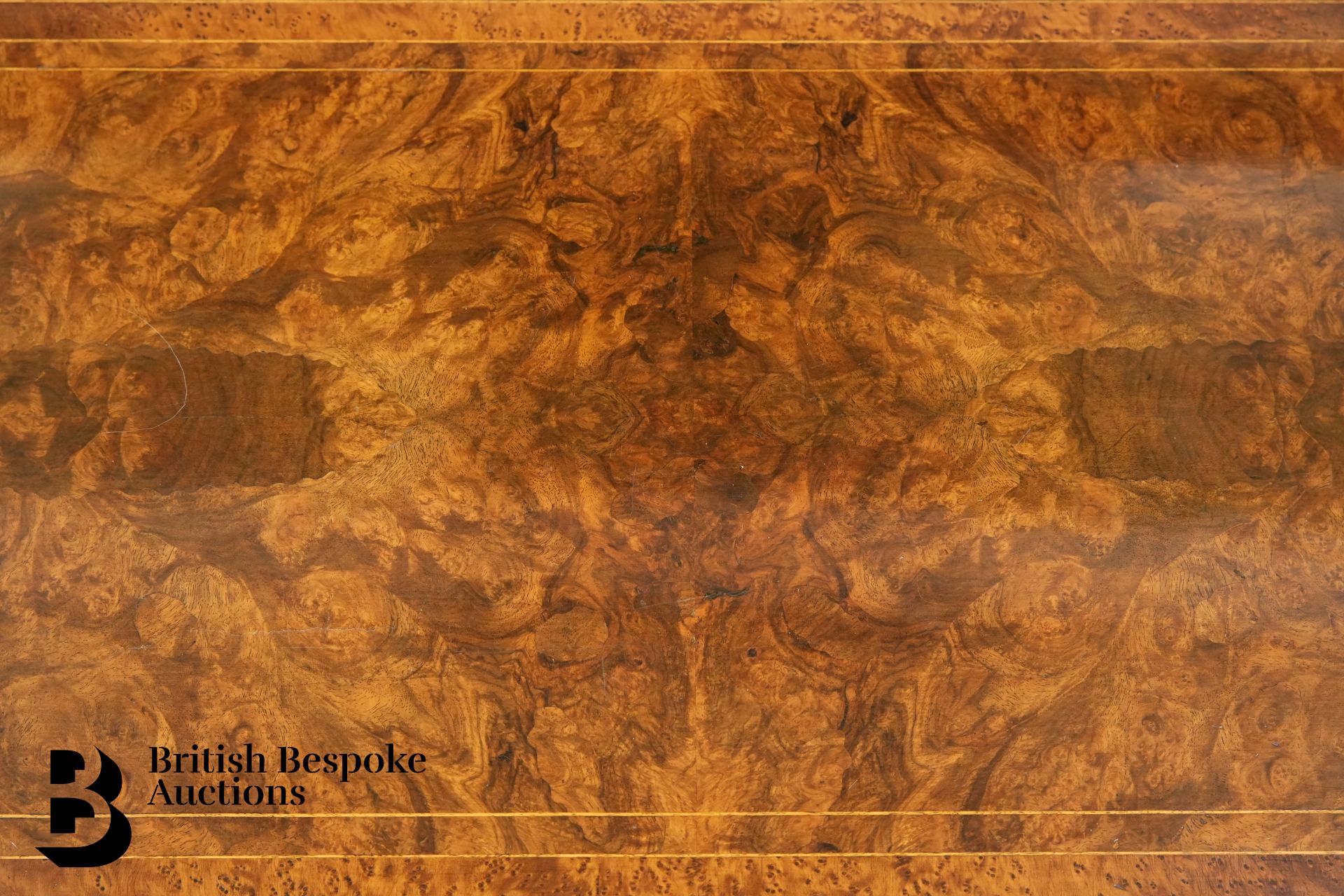 Victorian Burr Walnut Card Table - Bild 3 aus 9