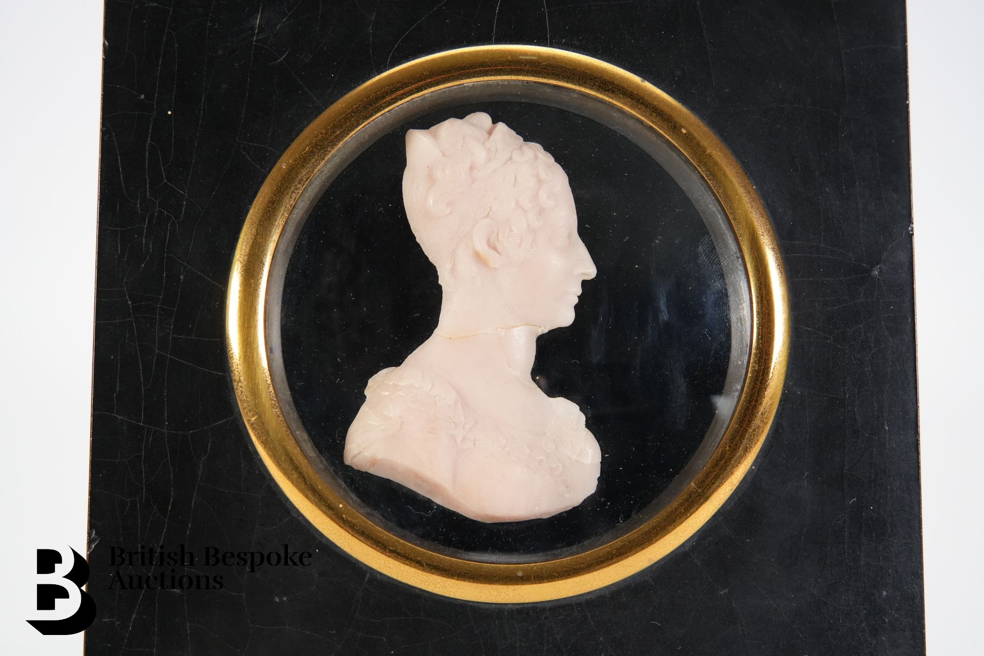 19th Century Wax Portrait of Princess Charlotte - Bild 2 aus 2