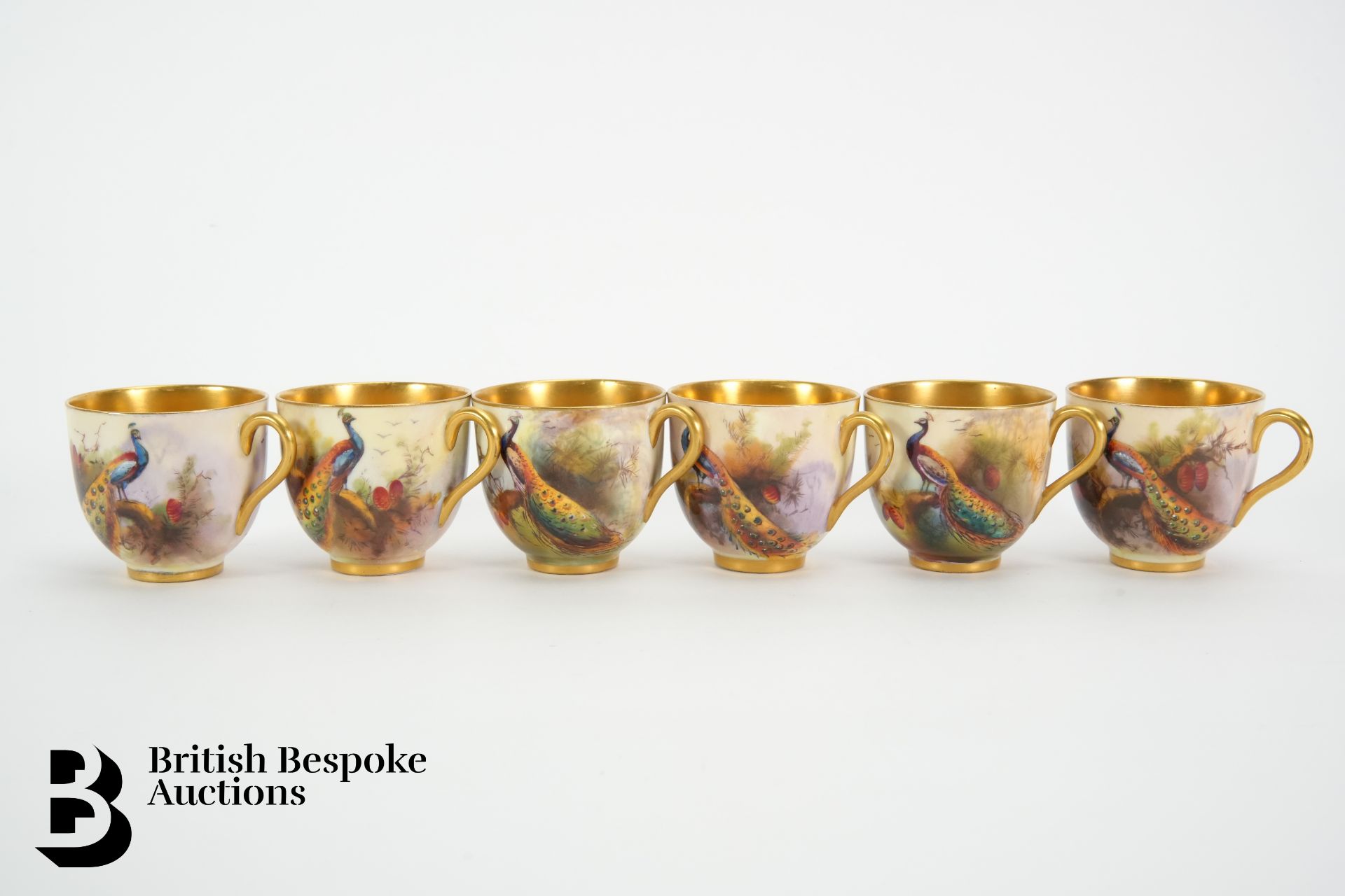 Royal Worcester Coffee Set by Walter H Austin - Image 8 of 9