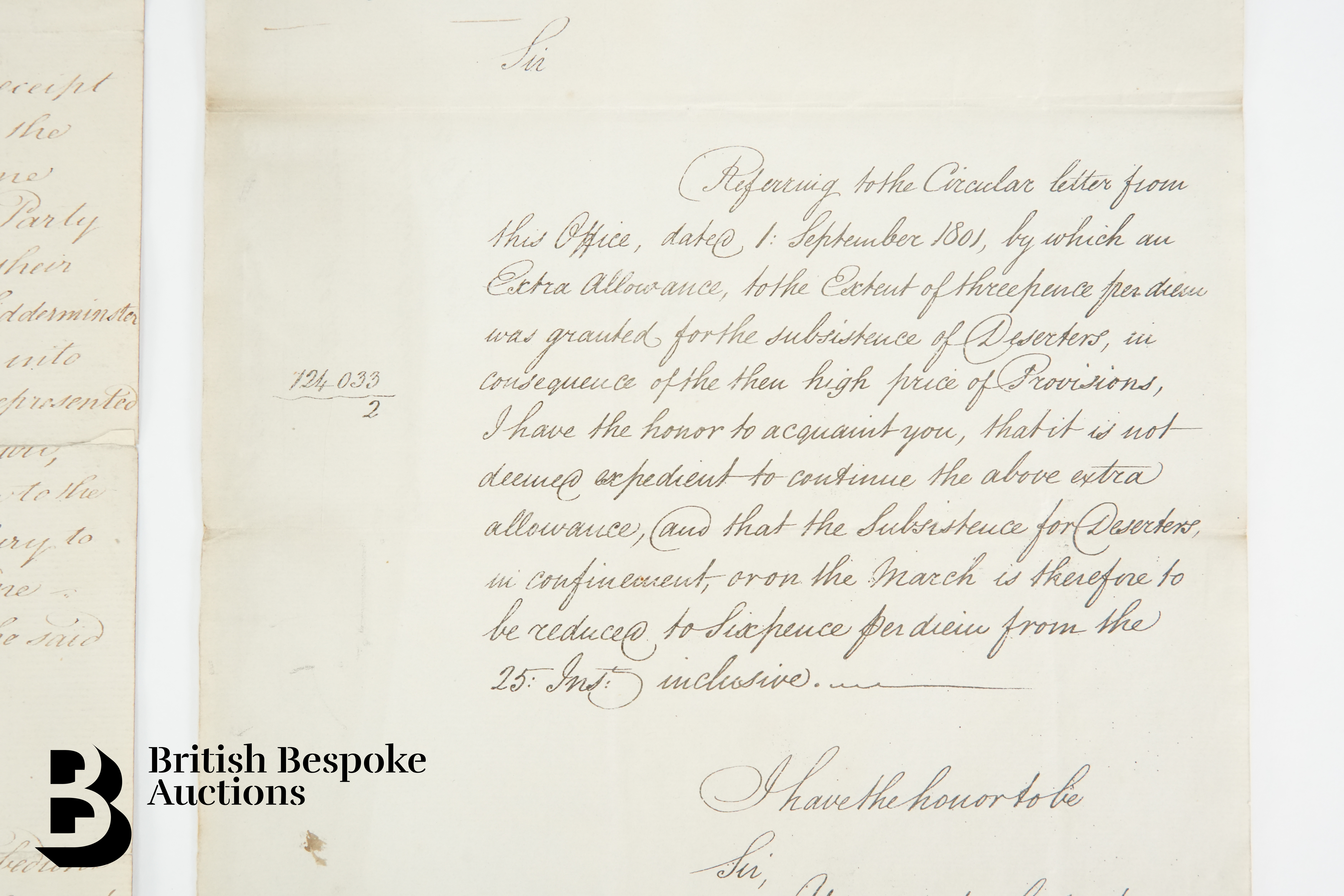 1811 and 1822 Letters from Palmerston - Image 3 of 6