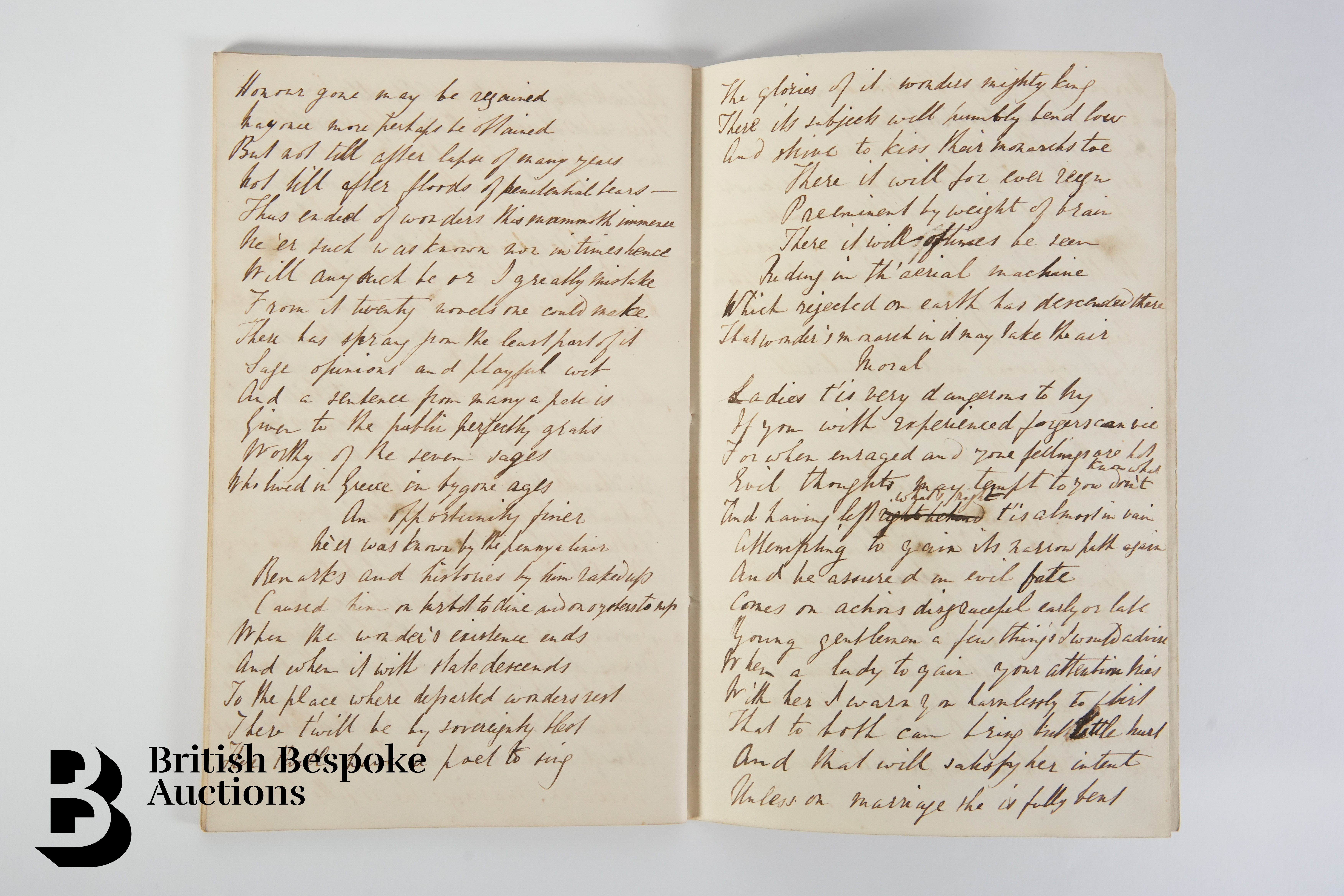 Handwritten Poetic Account of The Trial, Breach of Marriage between Miss Smith and Earl Ferrers 1846 - Image 4 of 5