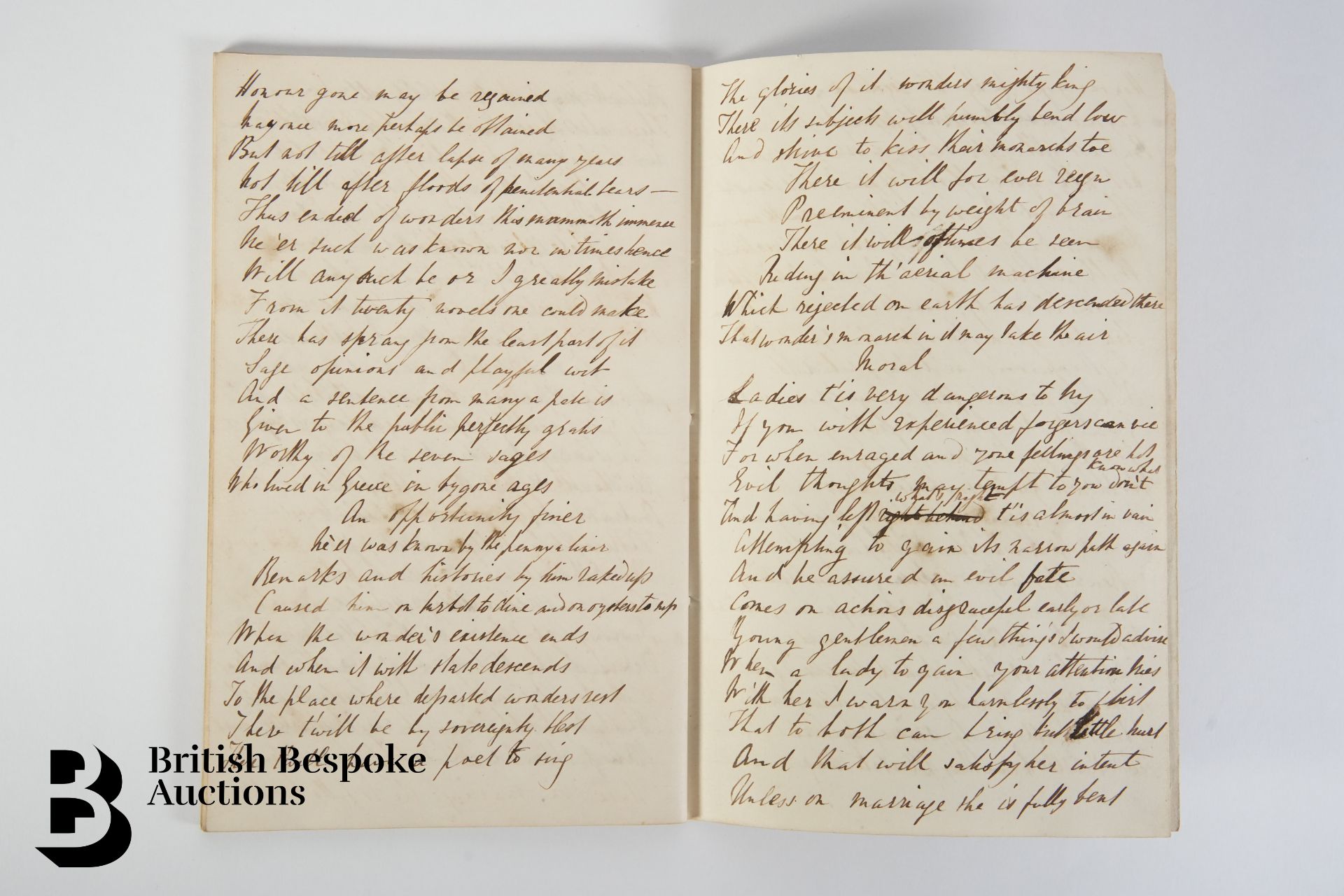 Handwritten Poetic Account of The Trial, Breach of Marriage between Miss Smith and Earl Ferrers 1846 - Bild 4 aus 5