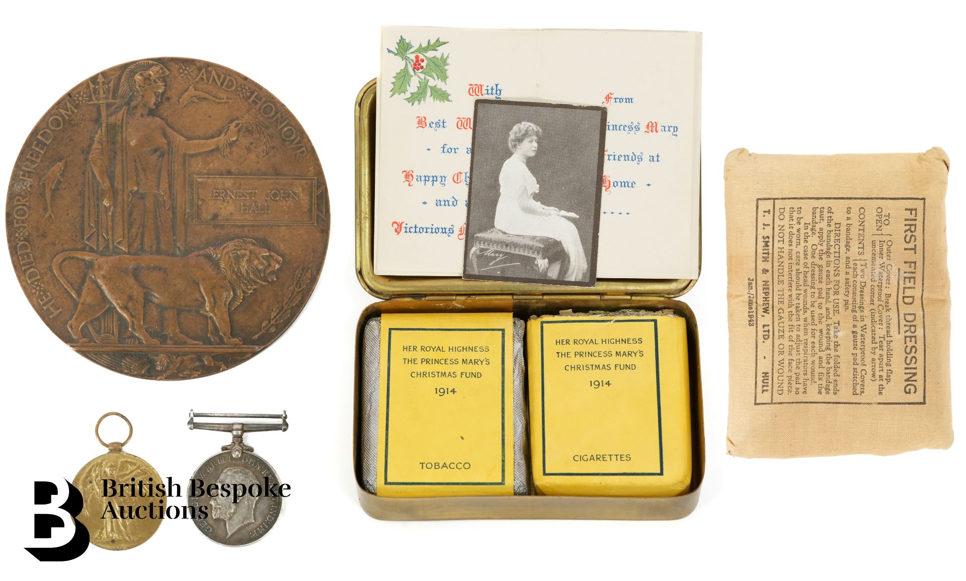 WWI Medal Group with Christmas Box and Contents