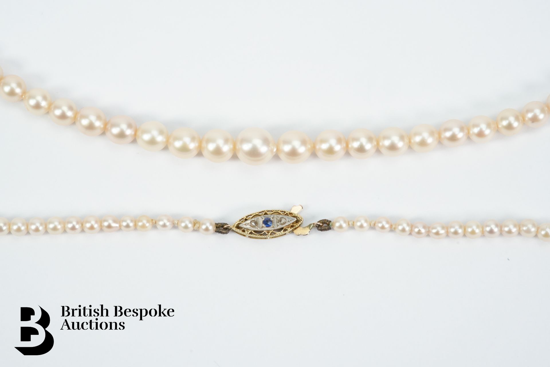 Antique Single Strand of Pearls - Image 6 of 7