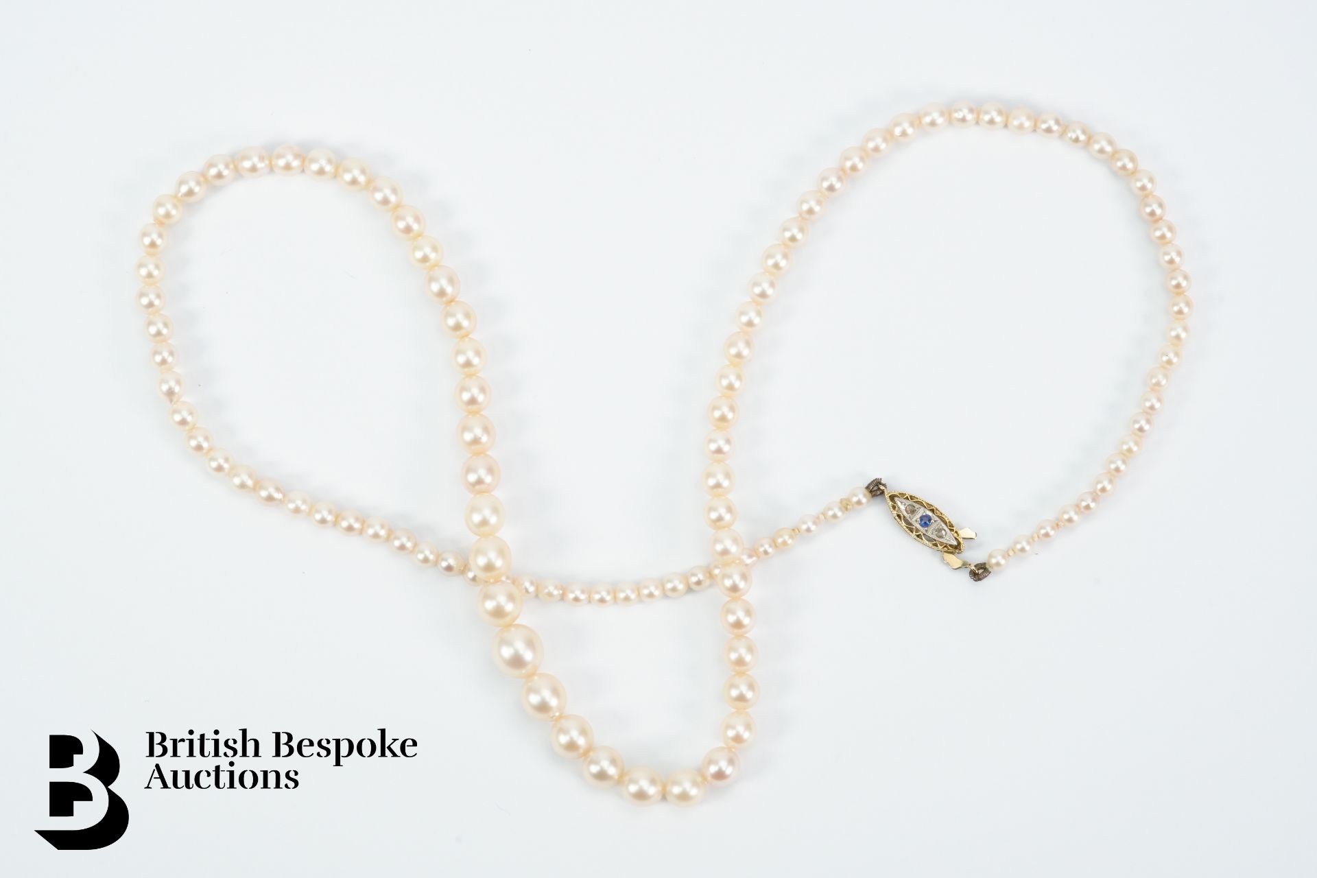 Antique Single Strand of Pearls - Image 7 of 7