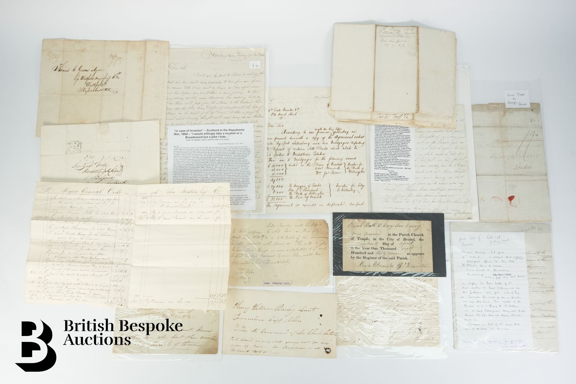 19th Century Letters and Documents 122 items