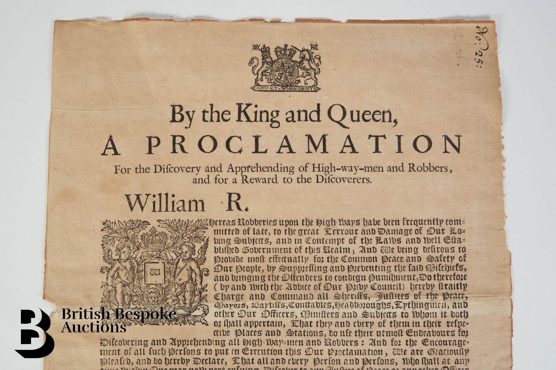 17th Century Broadside Proclamation by Joint Monarchs William and Mary - Bild 2 aus 3