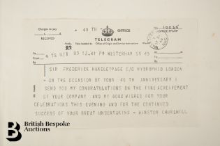 Telegram from Sir Winston Churchill