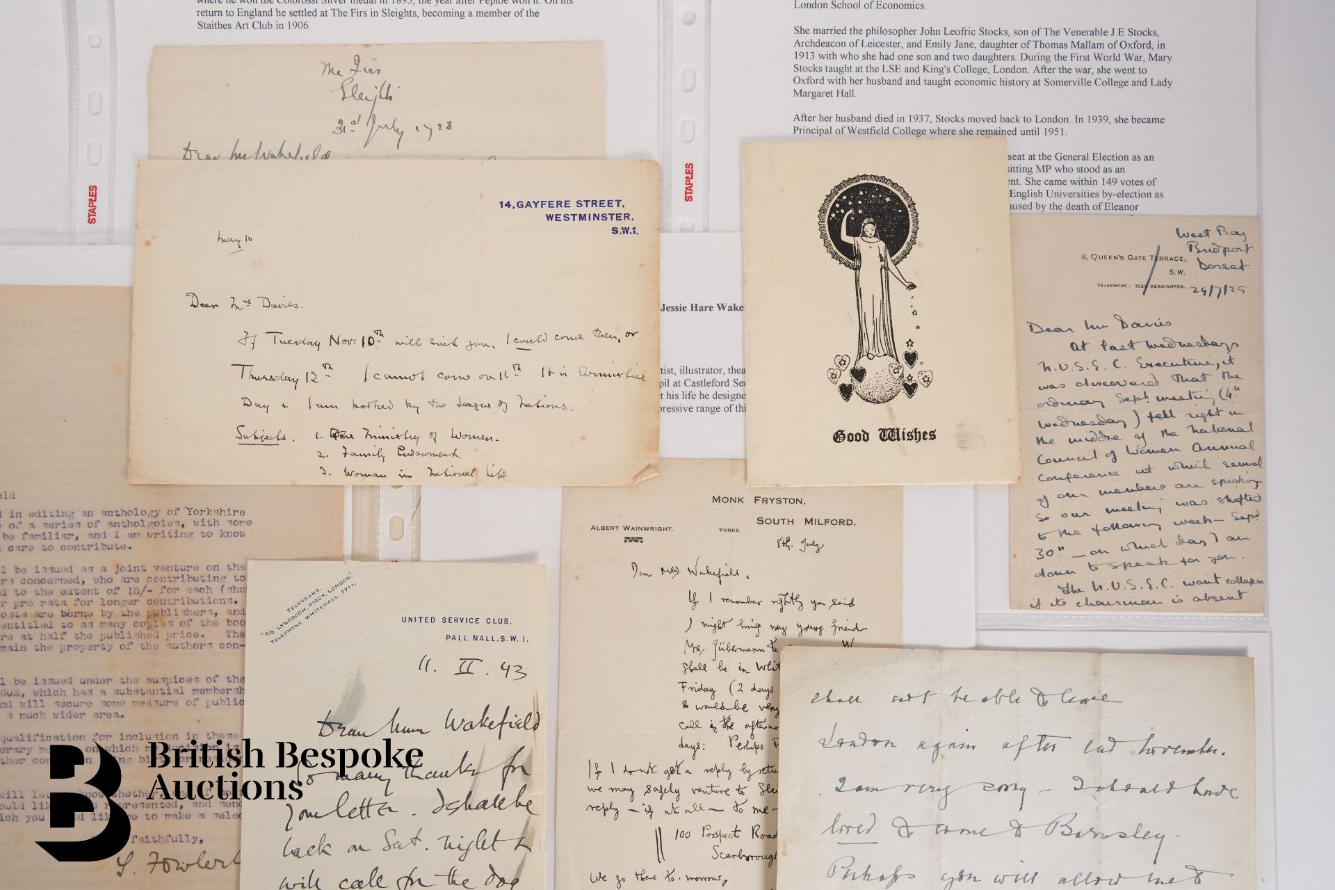 Letters from 20th Century Writers, Poets, a Chocolatier and Actor Mark Rylance - Bild 3 aus 5