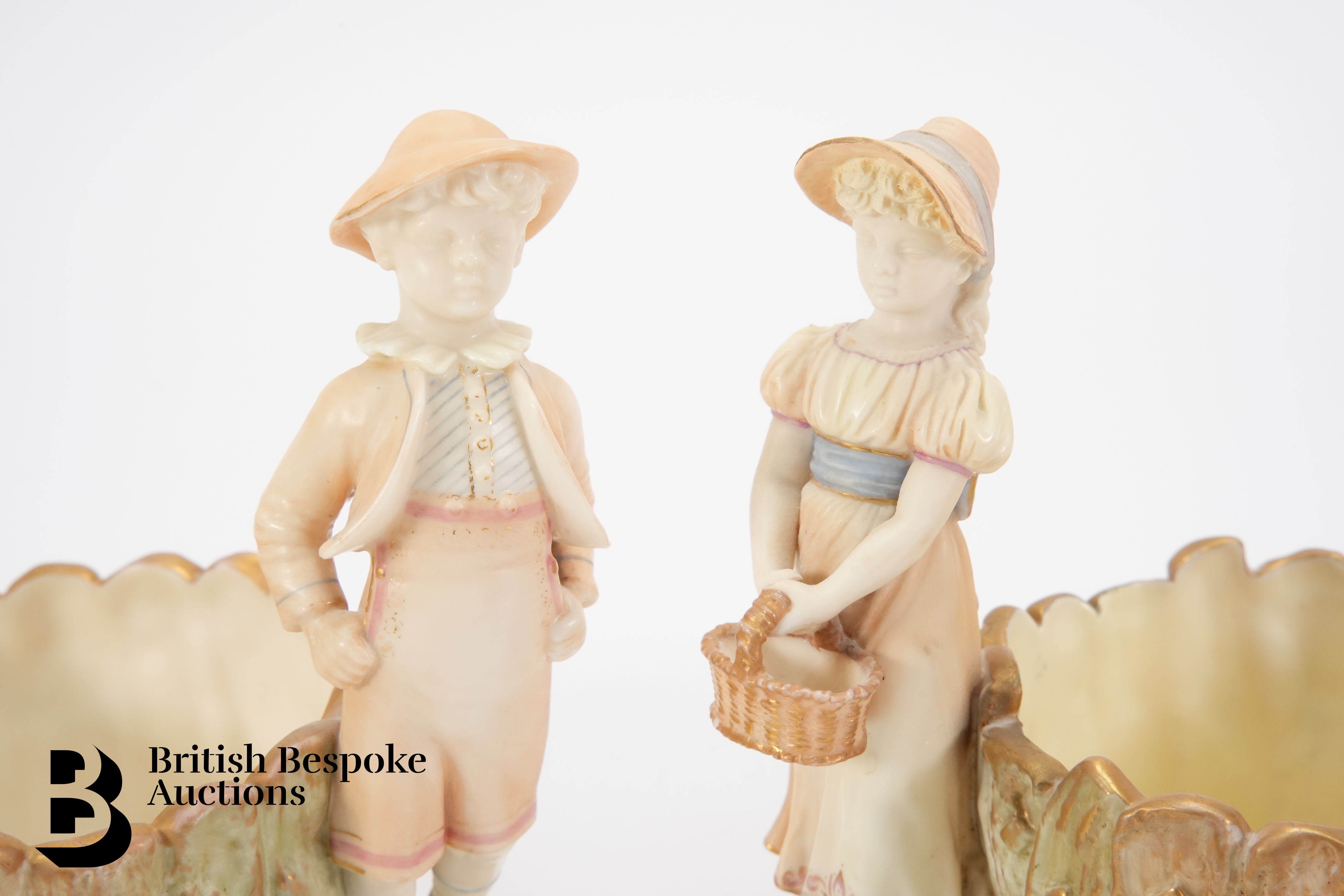 Royal Worcester Blush Ware Figural Dishes c1880 - Image 2 of 4