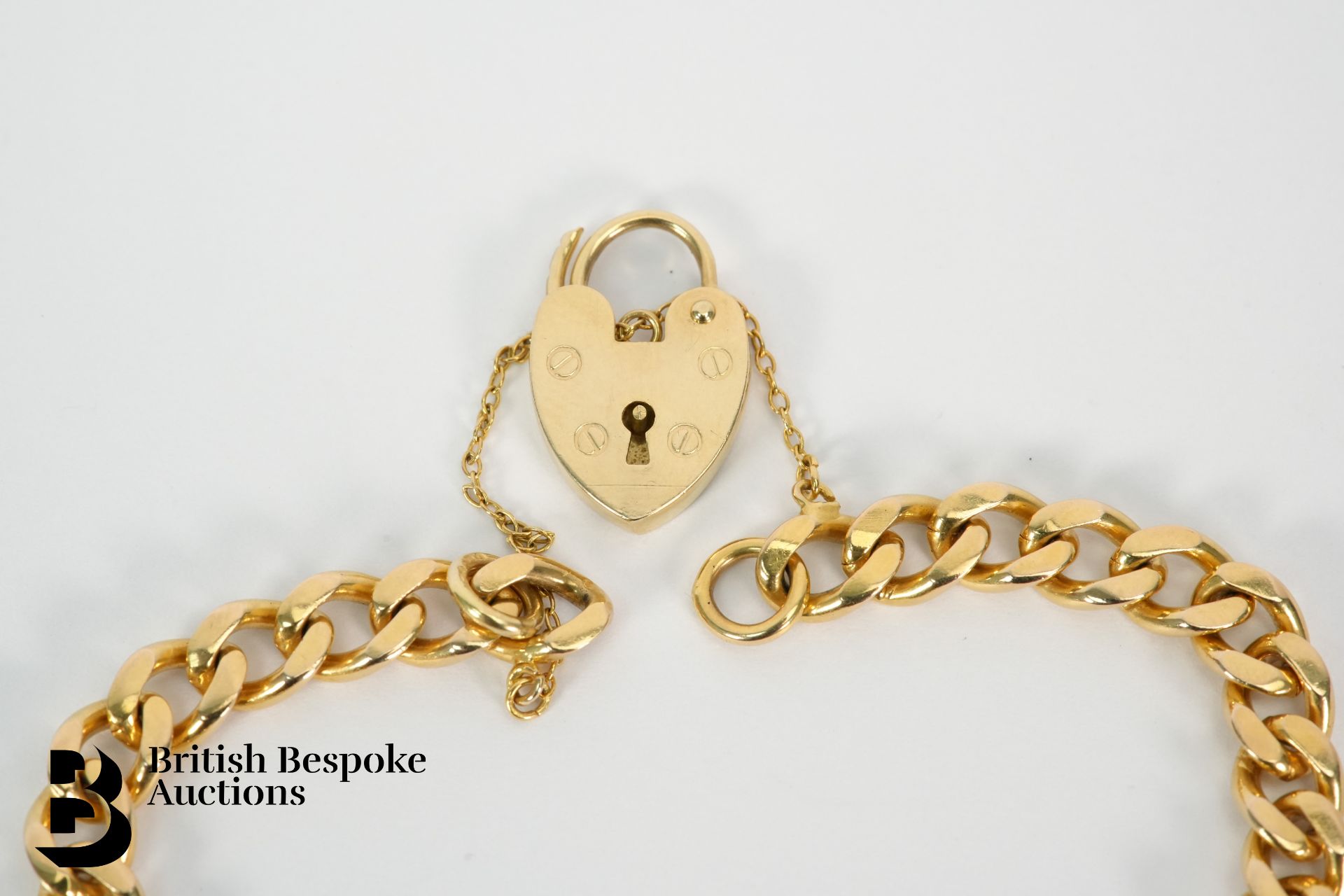 9ct Gold Curb Link Bracelet - Bild 2 aus 2