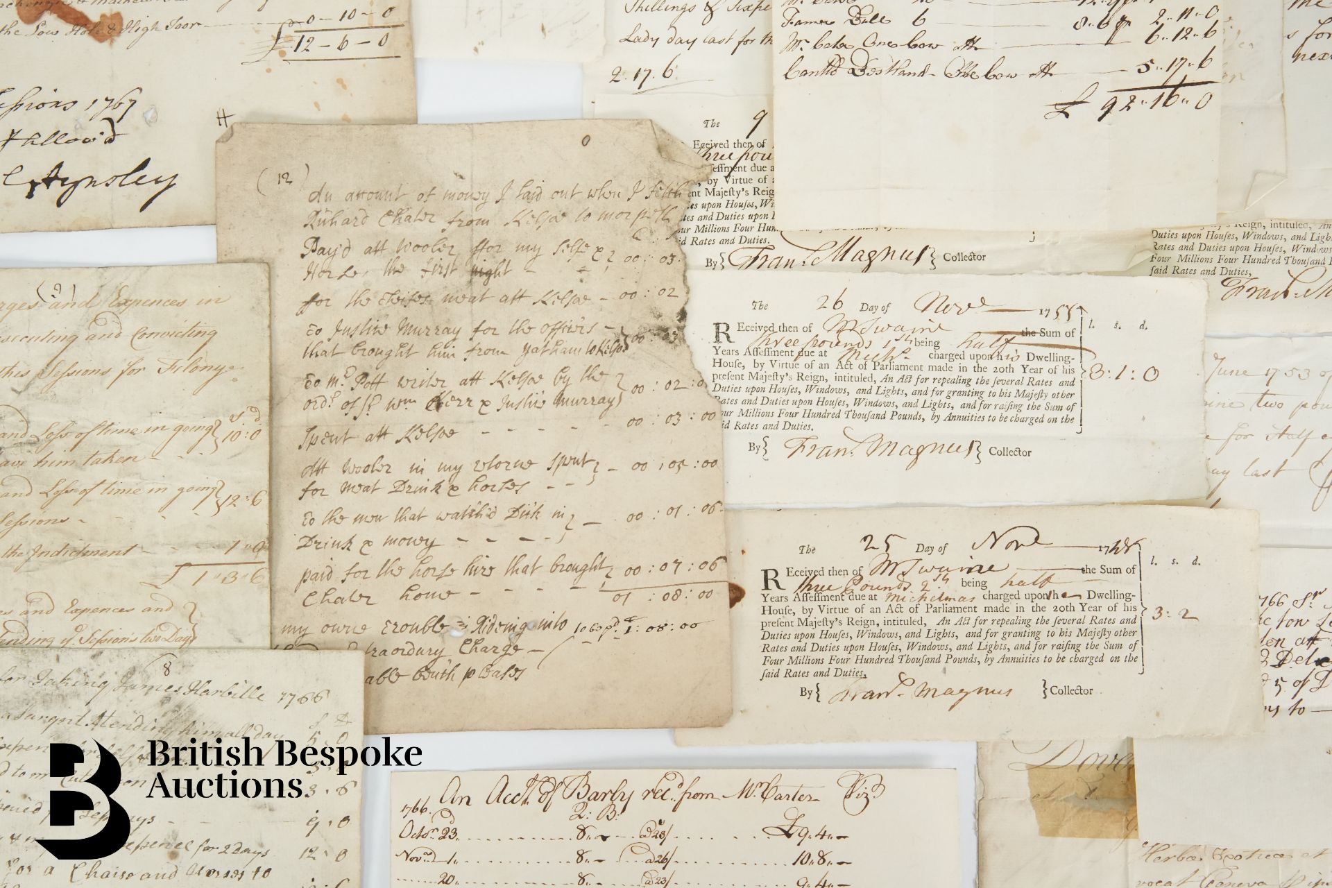 17th and 18th Century Documents including Receipts and Expenses - Bild 8 aus 8