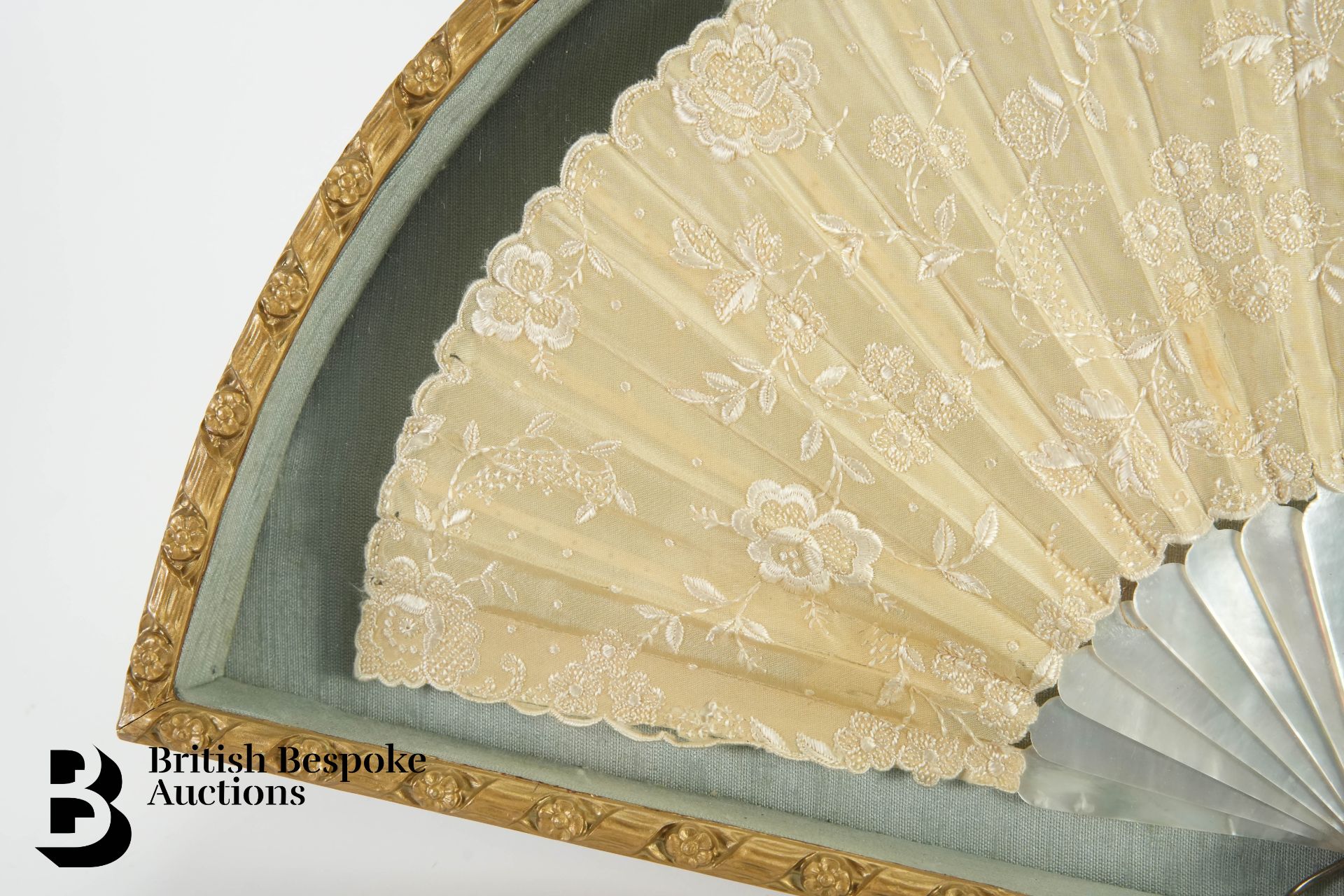 Late 19th Century Silk Embroidered Fan - Image 4 of 5