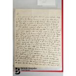 Red Ring Binder of Fascinating 19th Century Signed Letters