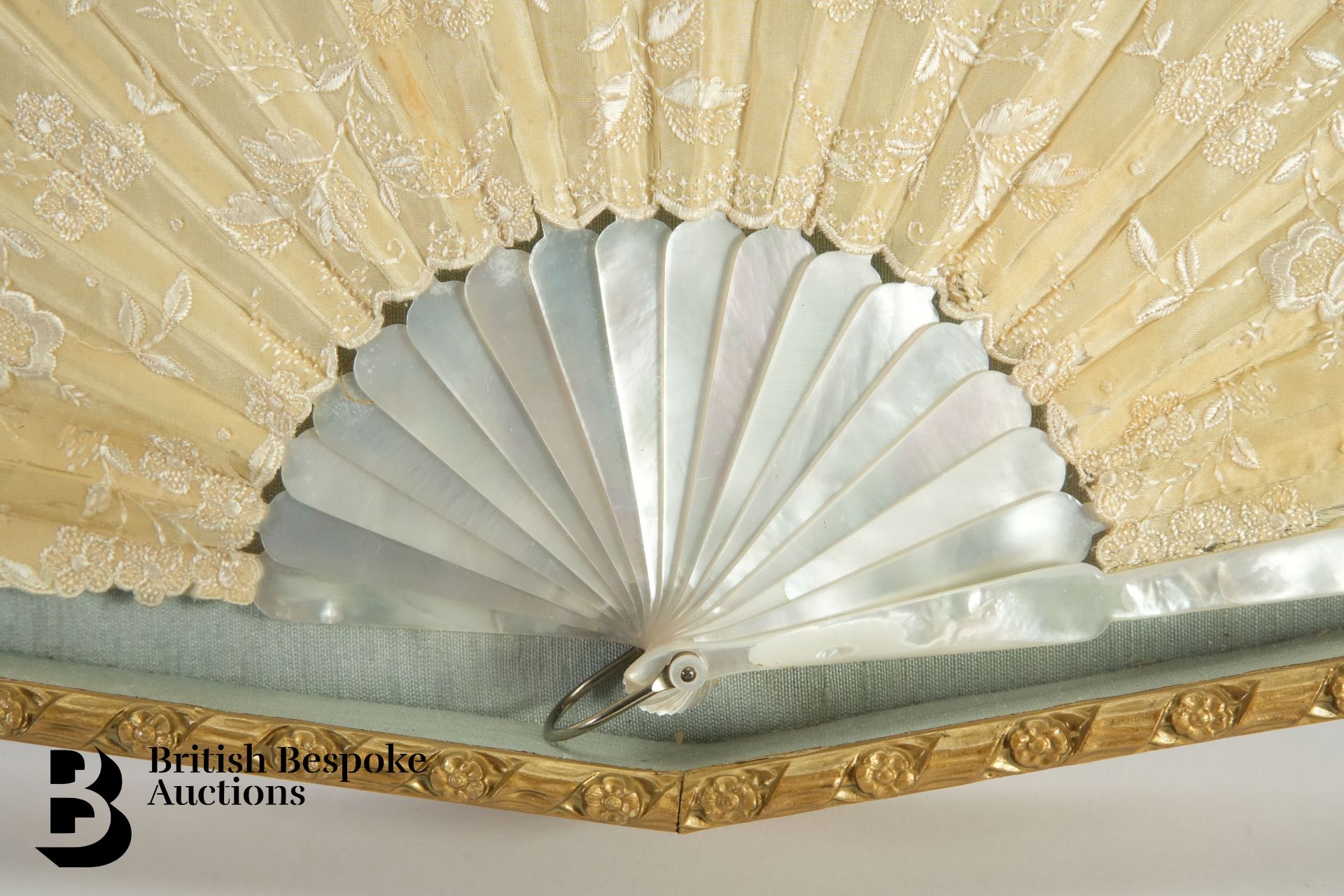 Late 19th Century Silk Embroidered Fan - Image 2 of 5