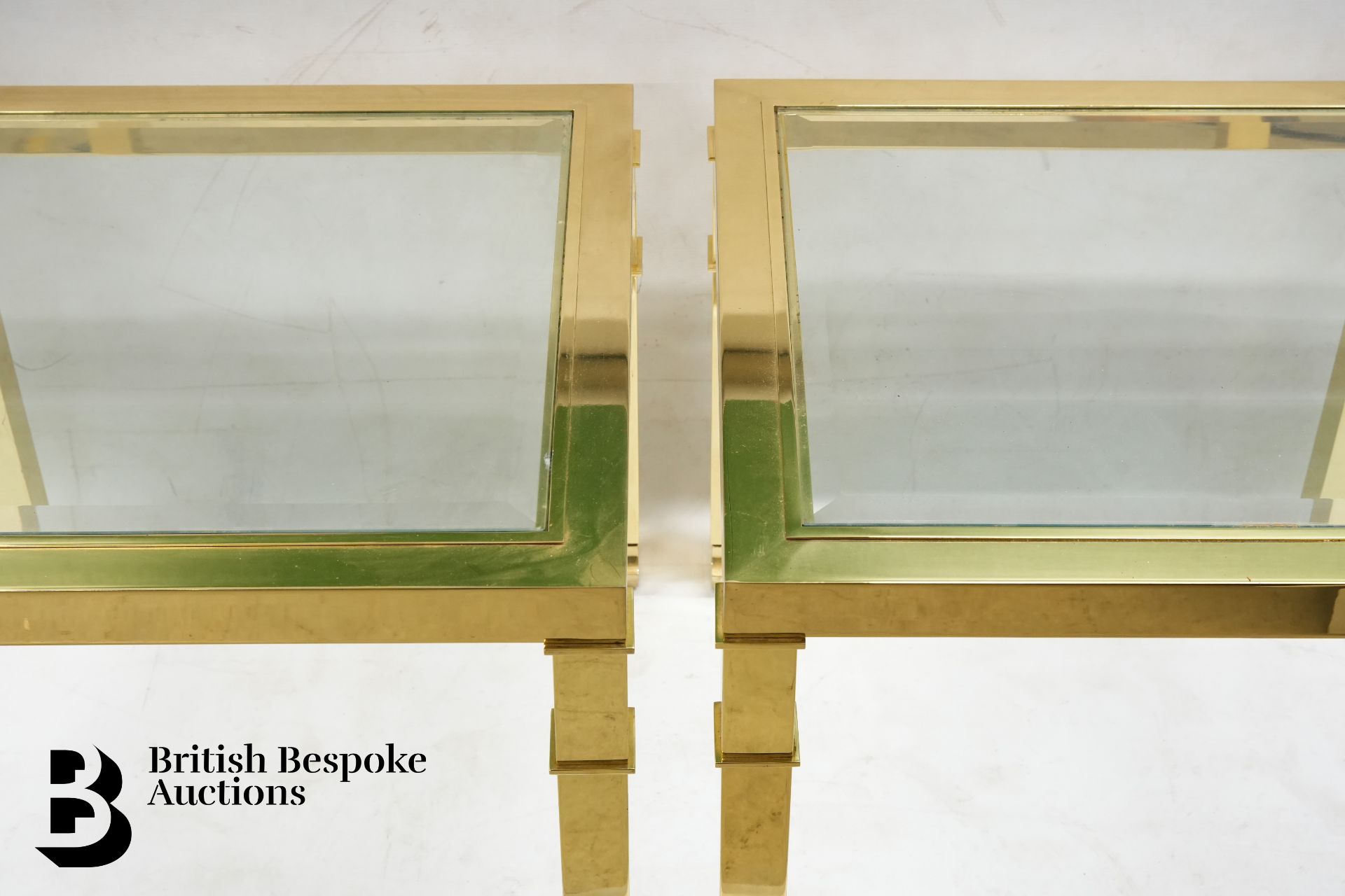 Pair of Brass and Glass Side Tables - Image 2 of 7