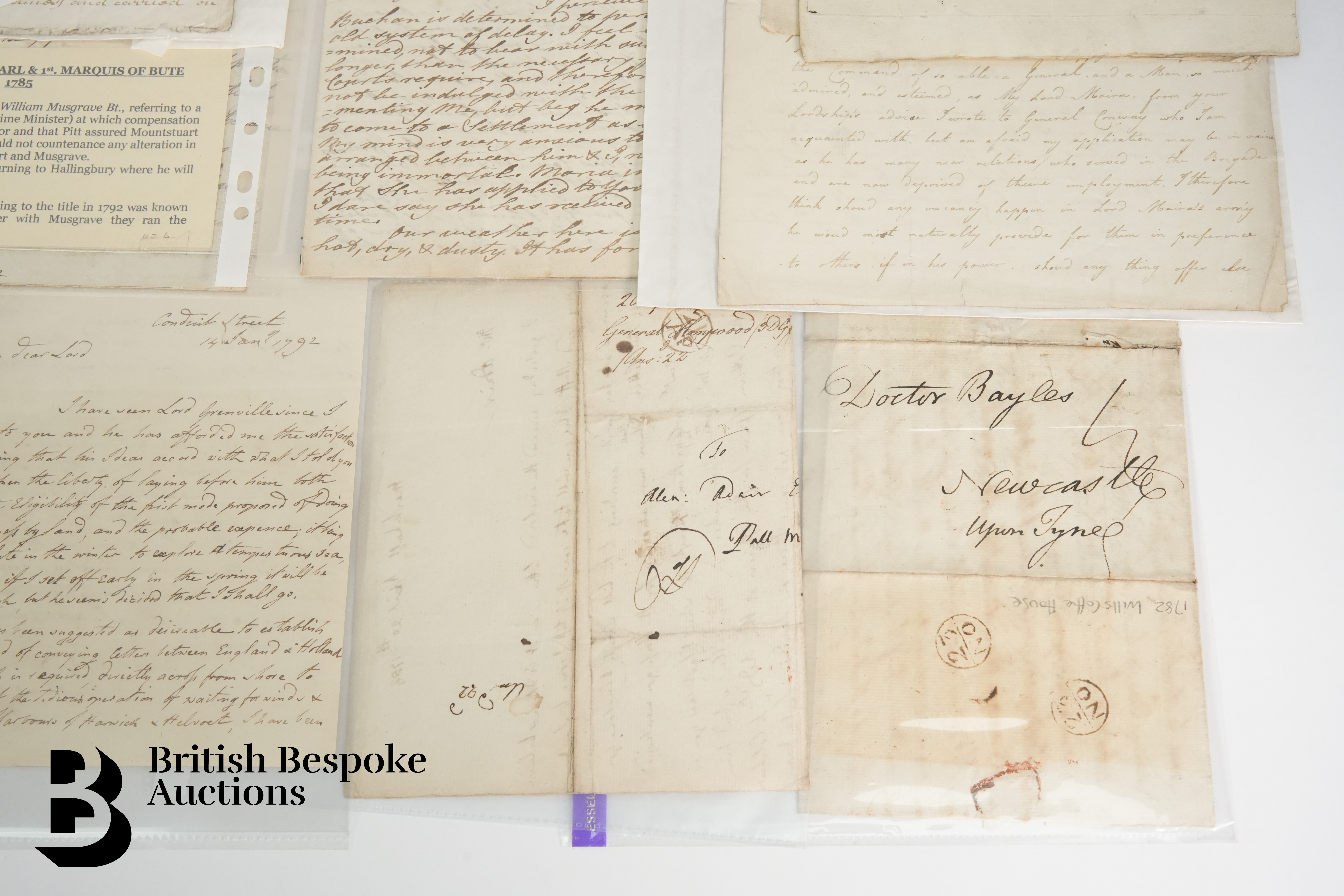 1782-1798 Letters and Documents 25 plus 7 Undated thought to be 18th Century - Image 2 of 11