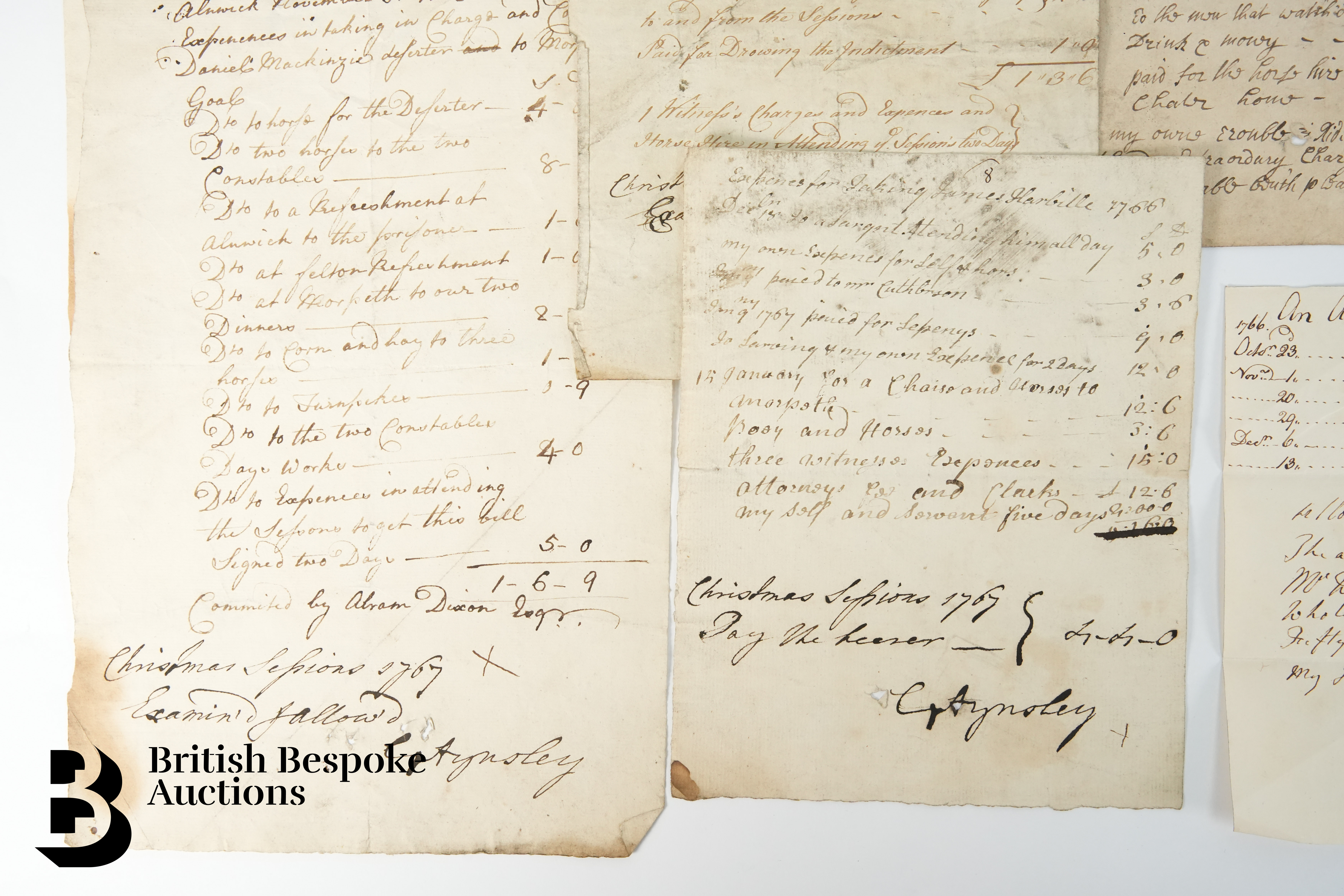 17th and 18th Century Documents including Receipts and Expenses - Image 5 of 8