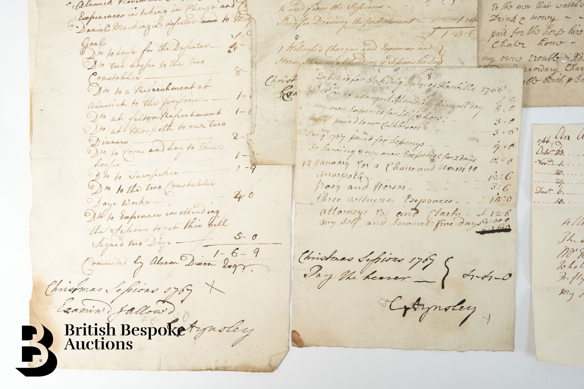17th and 18th Century Documents including Receipts and Expenses - Bild 5 aus 8