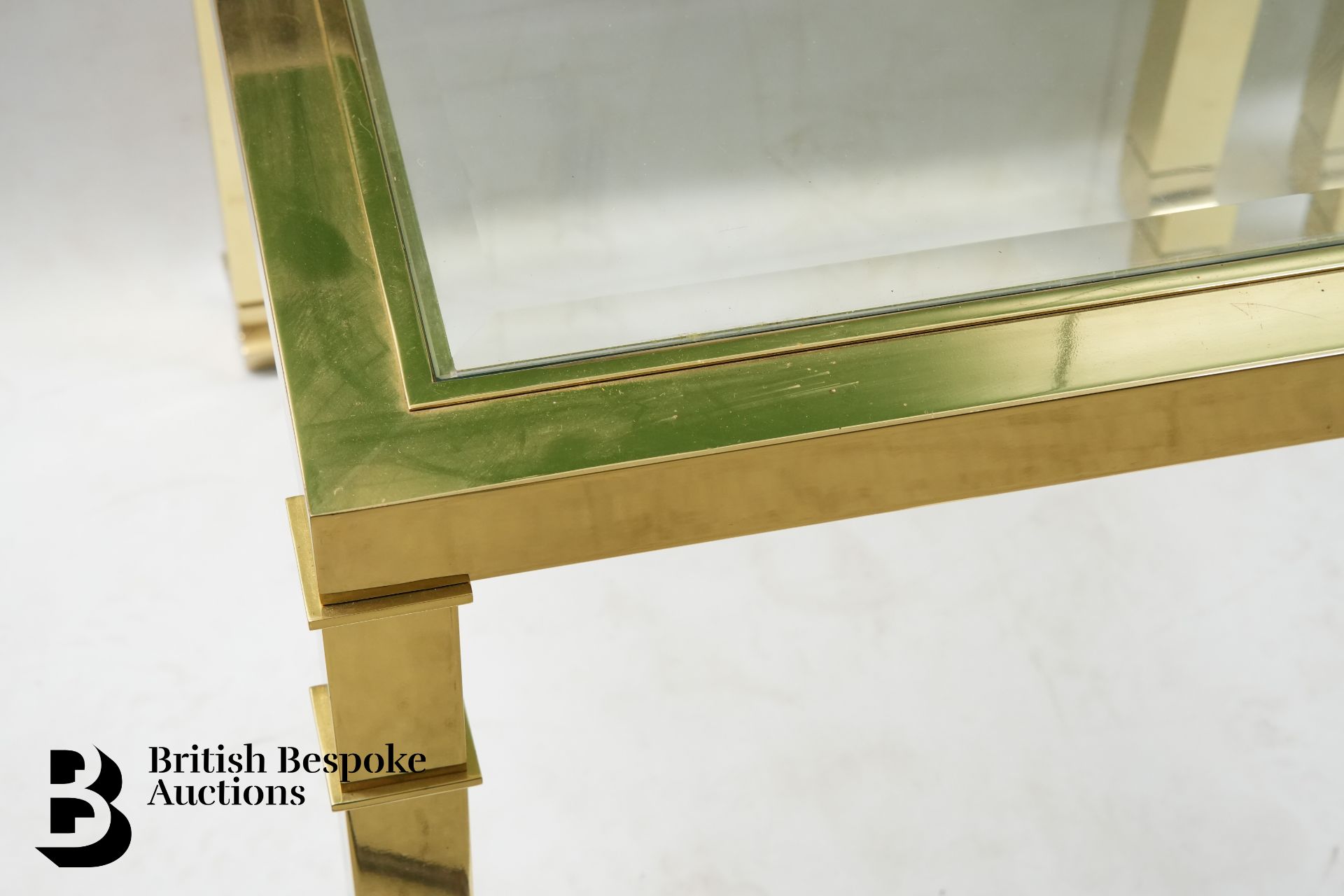 Pair of Brass and Glass Side Tables - Image 4 of 7