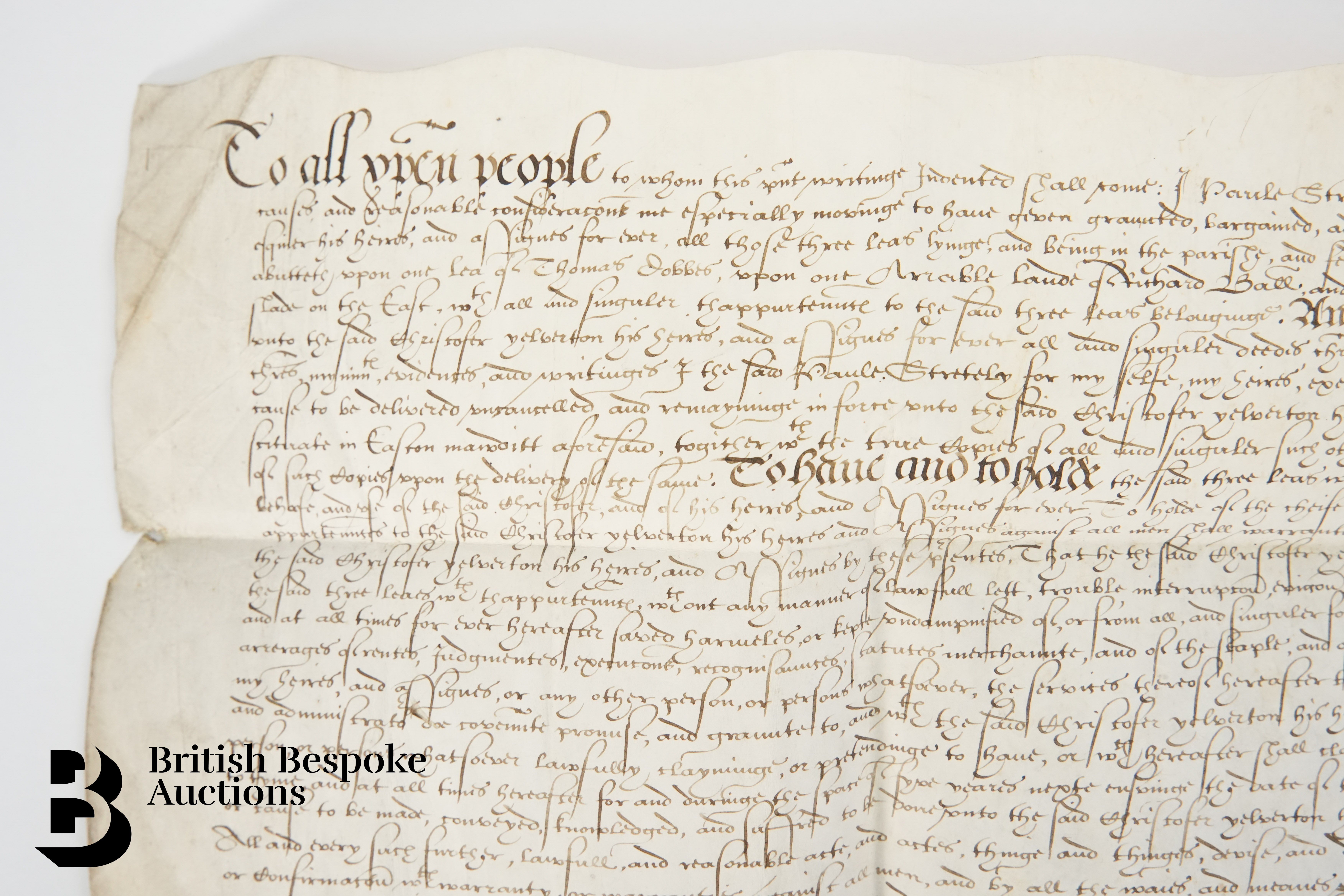 Elizabeth I (1582-1588) Indentures Entered Into In the Reign of Elizabeth I - Image 4 of 5