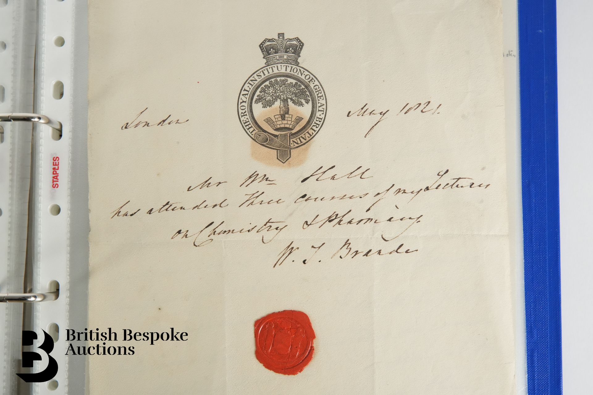 Blue Ring Binder Interesting 19th Century Signed Letters - Bild 6 aus 18