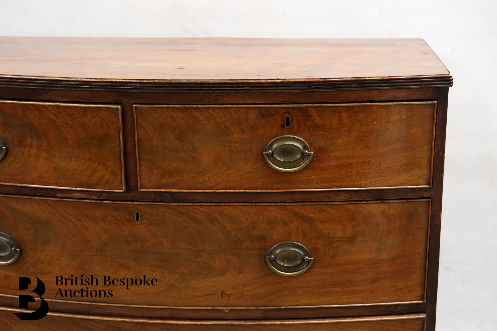 Georgian Bow Fronted Chest of Drawers - Image 2 of 6