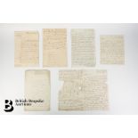 1708-1798 Naval Letters (5) and Document with Interesting Content