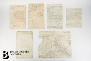 1708-1798 Naval Letters (5) and Document with Interesting Content