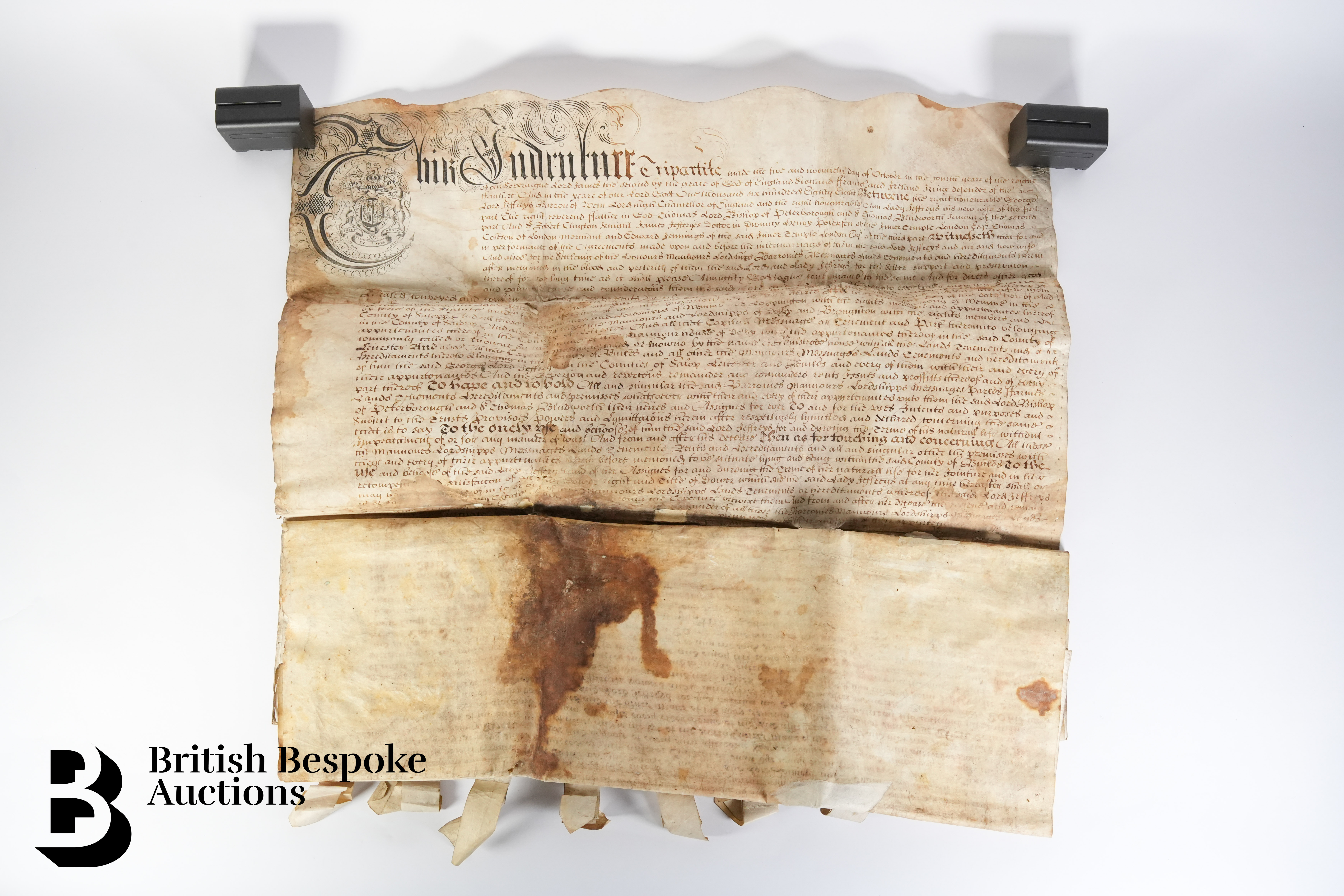 Rare and Interesting James II (1685-1688) Indenture Tripartite - Image 10 of 24