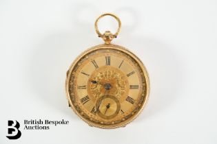 18ct Open Faced Pocket Watch
