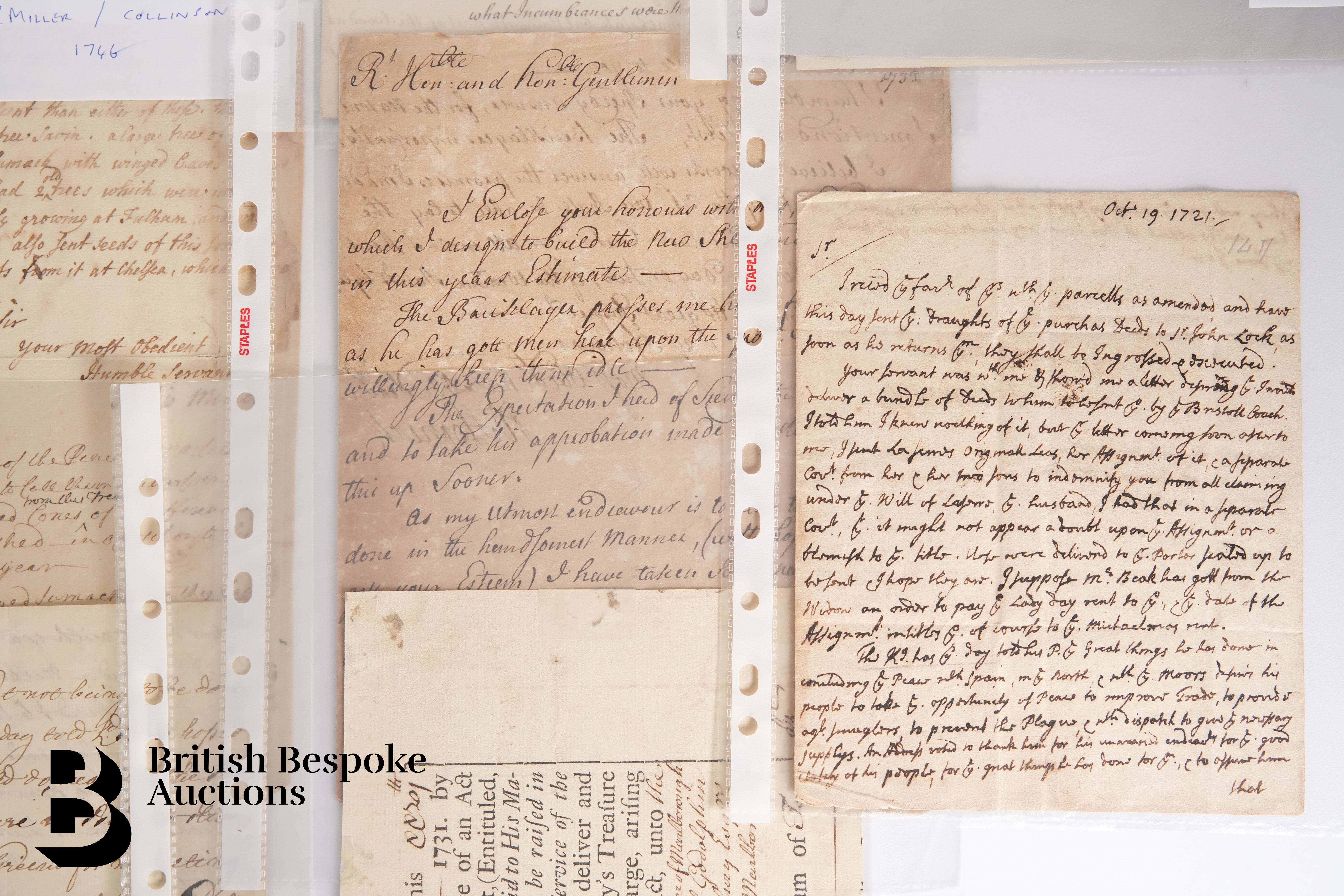 1703-1768 Era Interesting Letters and Documents - Image 2 of 10