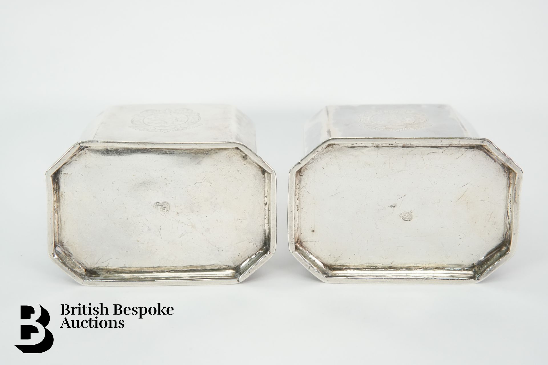 Pair of George I Silver Tea Caddies - Image 4 of 4